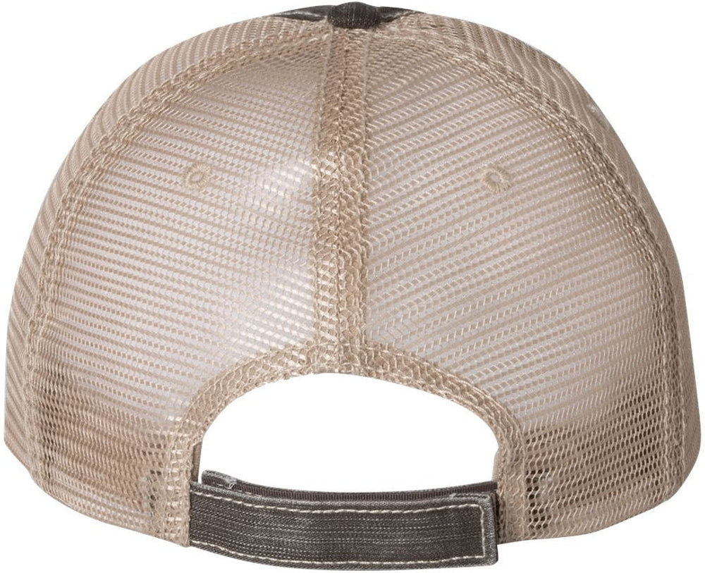 no-logo Mega Cap Herringbone Trucker Cap-Caps-Mega Cap-Thread Logic 