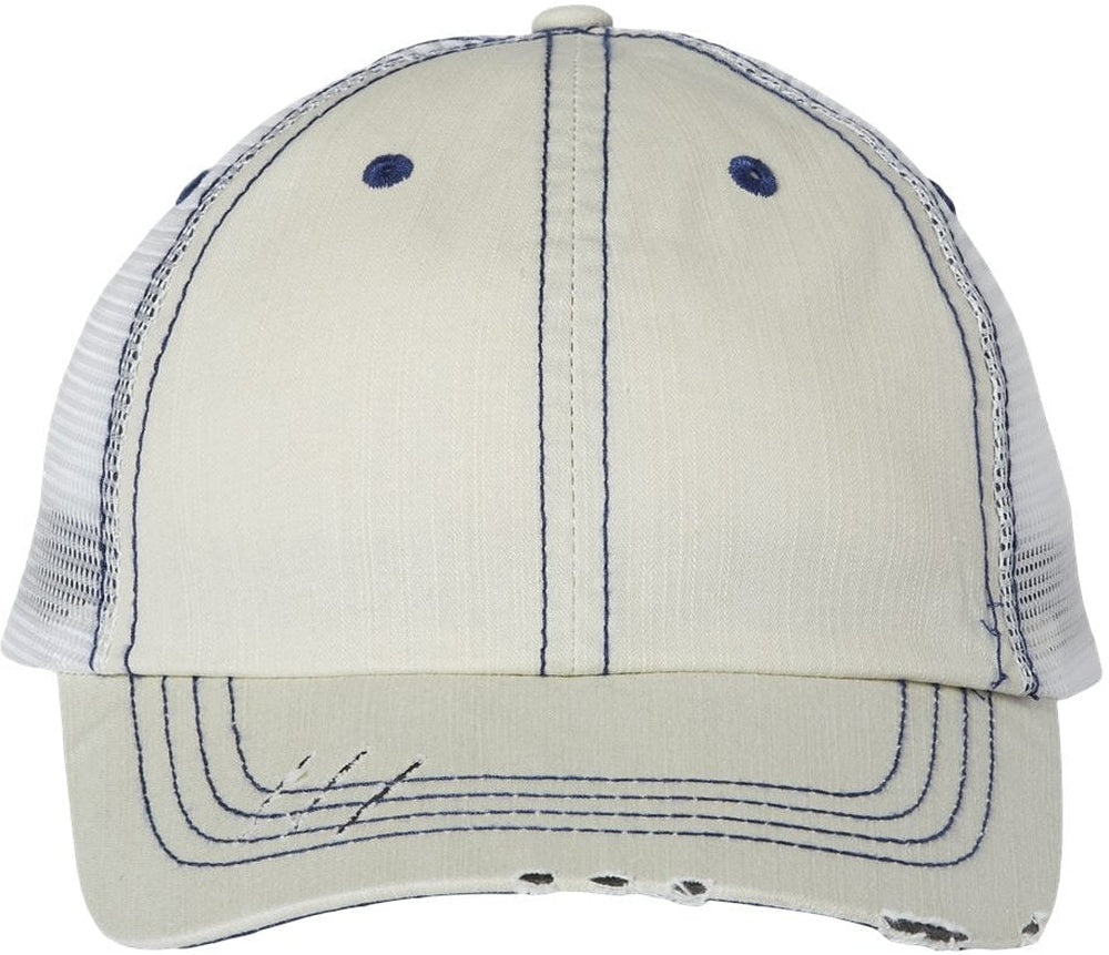 Mega Cap Herringbone Trucker Cap