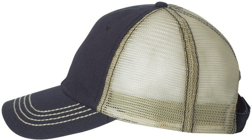 no-logo Mega Cap Washed Twill Trucker Cap-Caps-Mega Cap-Thread Logic 