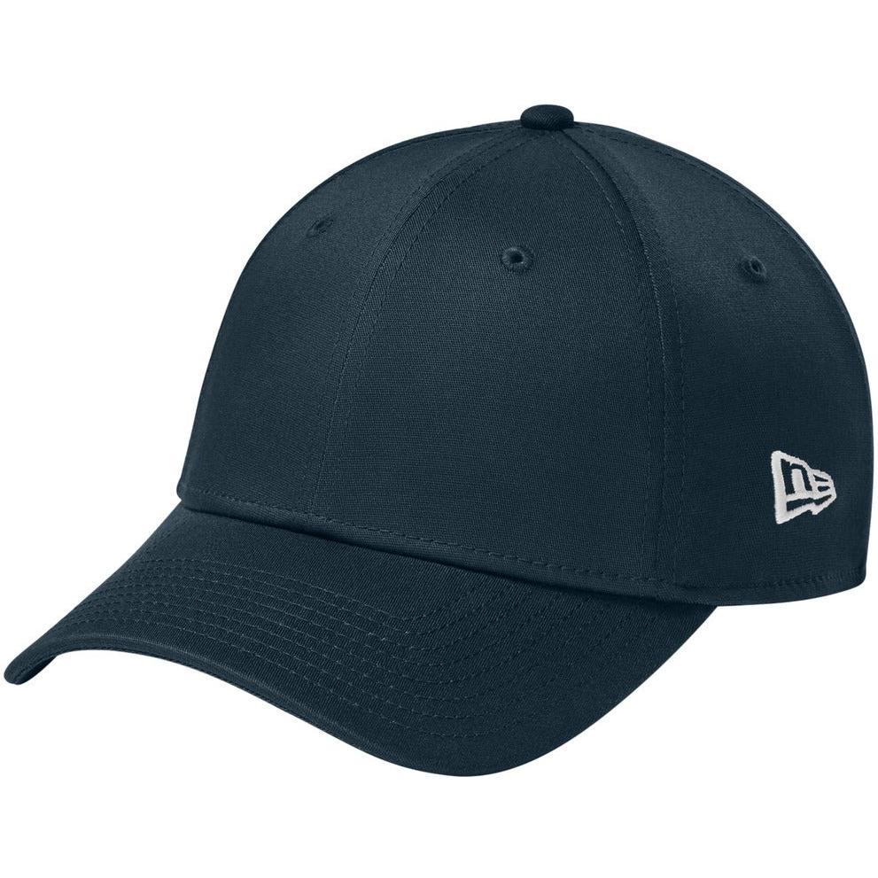 no-logo New Era Structured Fitted Cotton Cap-Headwear-New Era-Flag Deep Navy-L/XL-Thread Logic