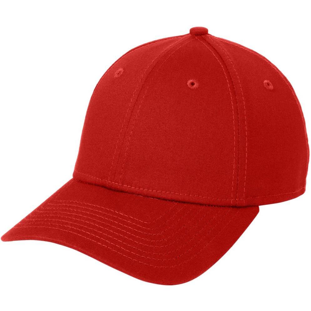 no-logo New Era Structured Fitted Cotton Cap-Headwear-New Era-Scarlet Red-S/M-Thread Logic