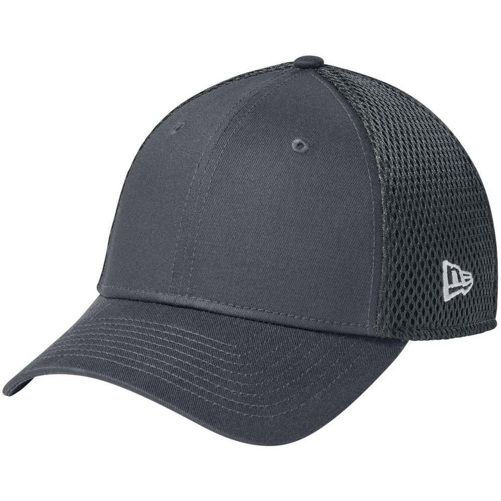 no-logo New Era Stretch Mesh Contrast Stitch Cap-Headwear-New Era-Flag Charcoal/ Charcoal-L/XL-Thread Logic