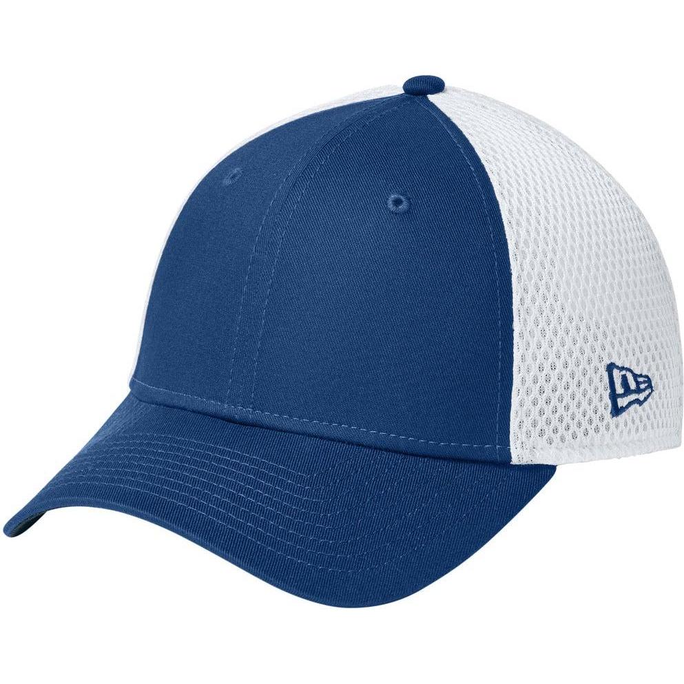 no-logo New Era Stretch Mesh Contrast Stitch Cap-Headwear-New Era-Flag Royal/ White-L/XL-Thread Logic