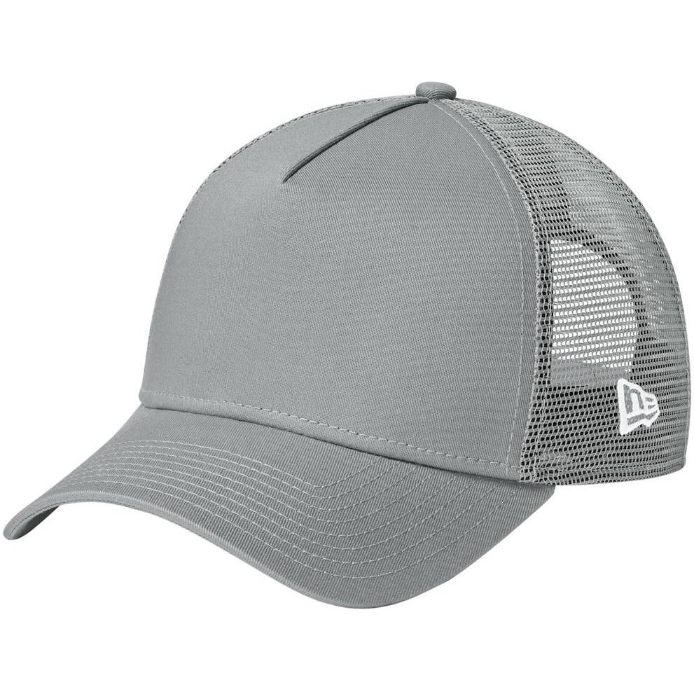 no-logo New Era Snapback Trucker Cap-Headwear-New Era-Flag Grey/ Grey-OSFA-Thread Logic