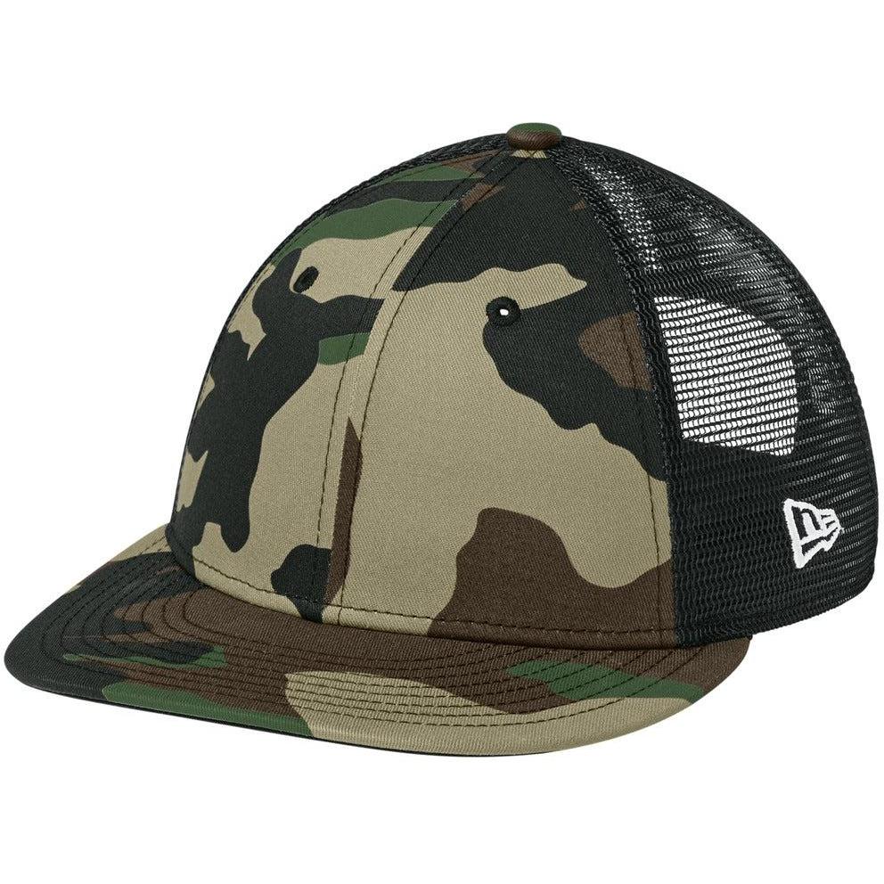 no-logo New Era Snapback Low Profile Trucker Cap-Headwear-New Era-Flag Camo/ Black-OSFA-Thread Logic