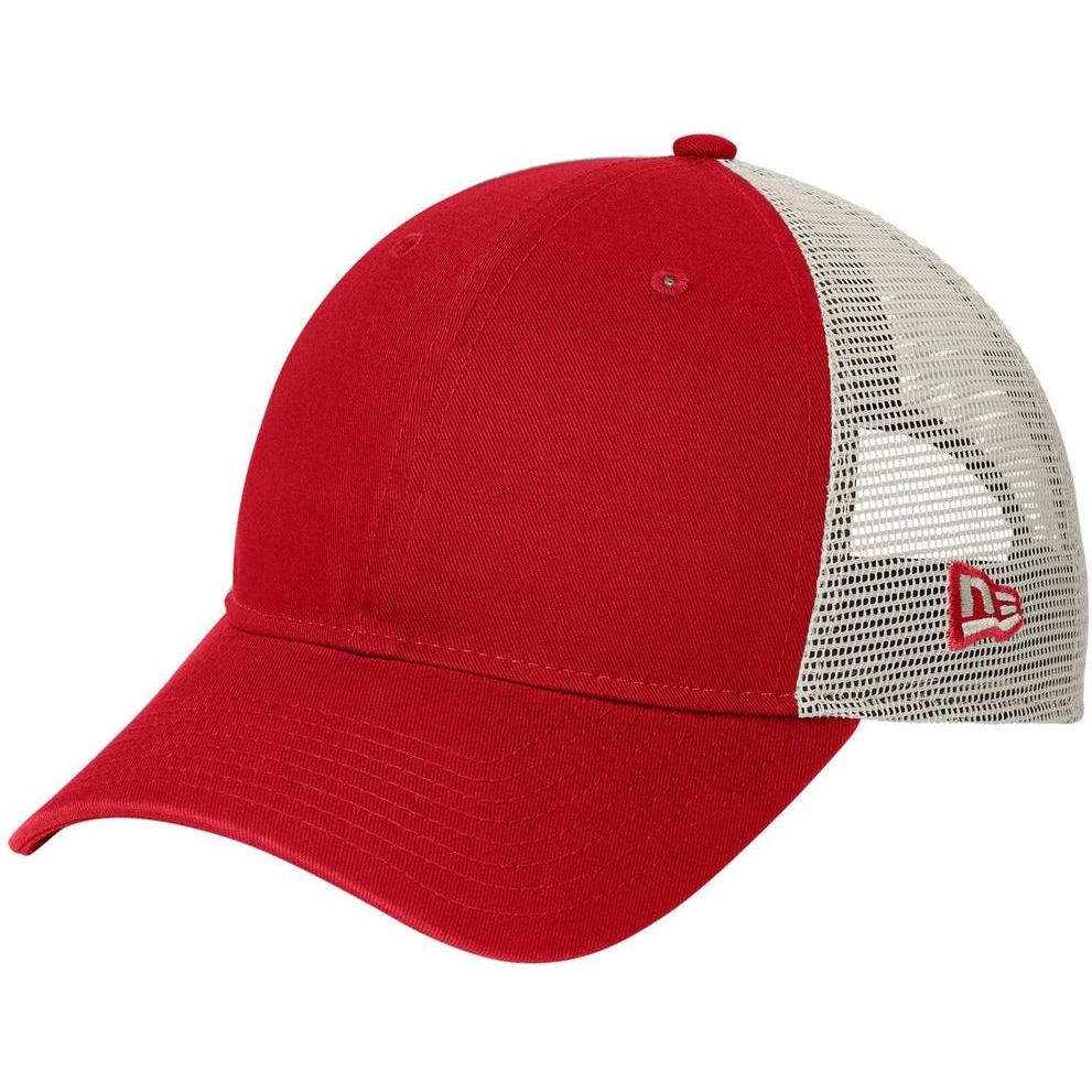 no-logo New Era 9TWENTY Unstructured Mesh Snapback Cap-New Era-Scarlet/ Stone-OSFA-Thread Logic