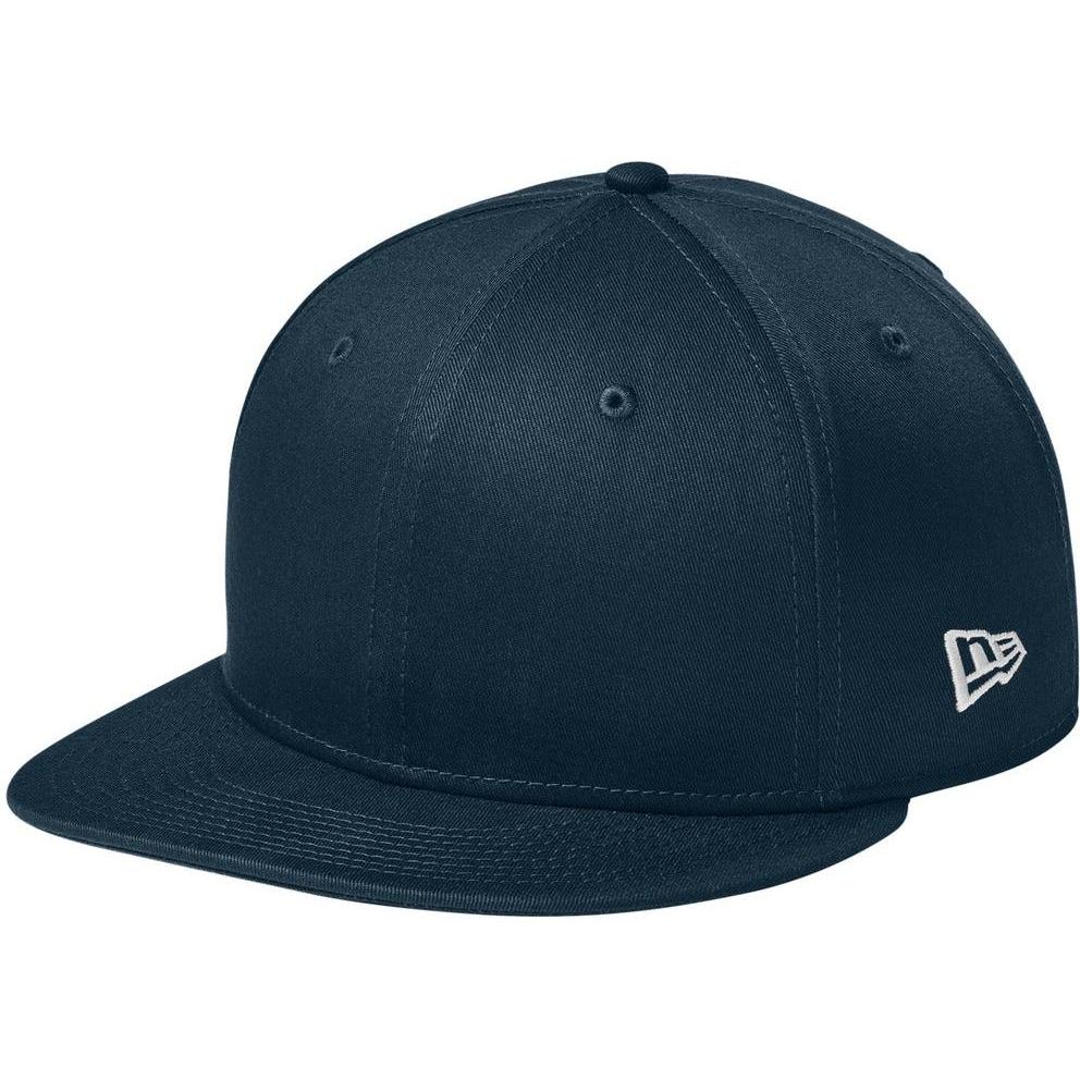 no-logo New Era Flat Bill Snapback Cap-Headwear-New Era-Flag Deep Navy-OSFA-Thread Logic