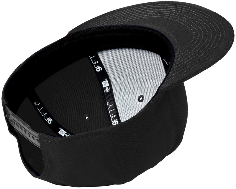 no-logo New Era Standard Fit Flat Bill Snapback Cap-New Era-Black-OSFA-Thread Logic