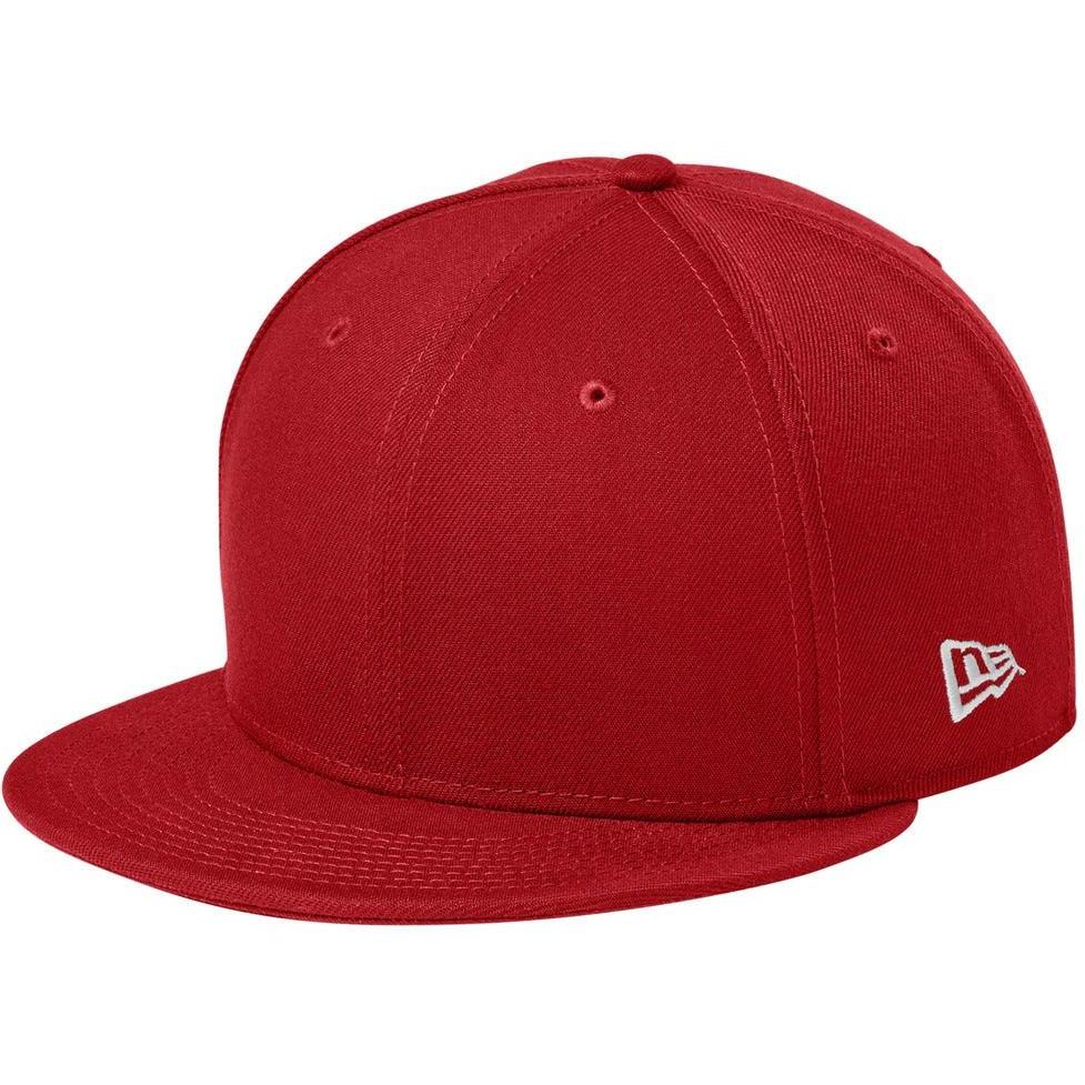 New Era Standard Fit Flat Bill Snapback Cap with custom logo