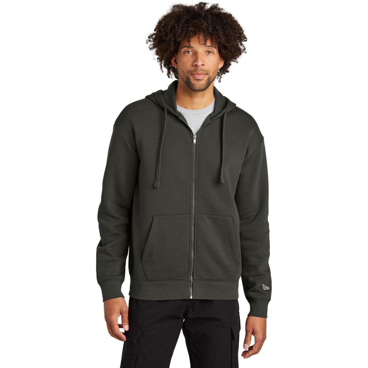 no-logo New Era Heritage Fleece Full-Zip Hoodie-New Era-Thread Logic