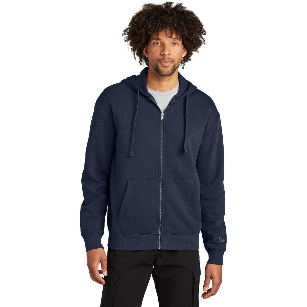 no-logo New Era Heritage Fleece Full-Zip Hoodie-New Era-Thread Logic