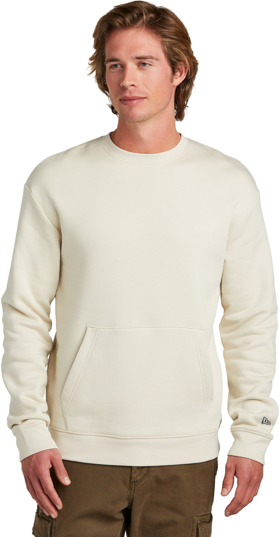 no-logo New Era Heritage Fleece Pocket Crew-New Era-Thread Logic