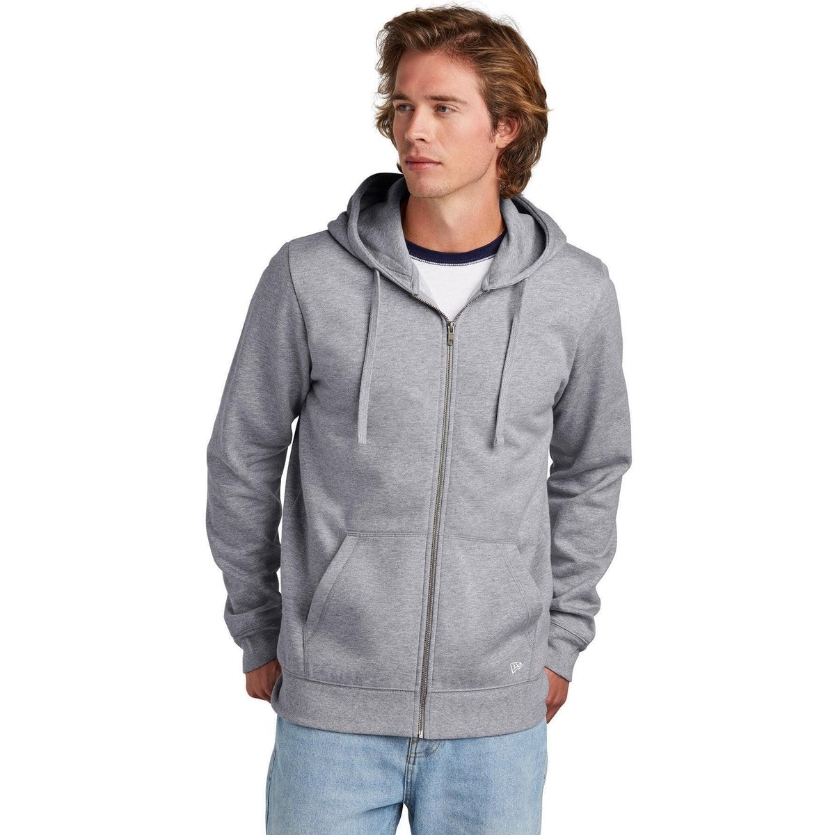 no-logo New Era Comeback Fleece Full-Zip Hoodie-New Era-Thread Logic