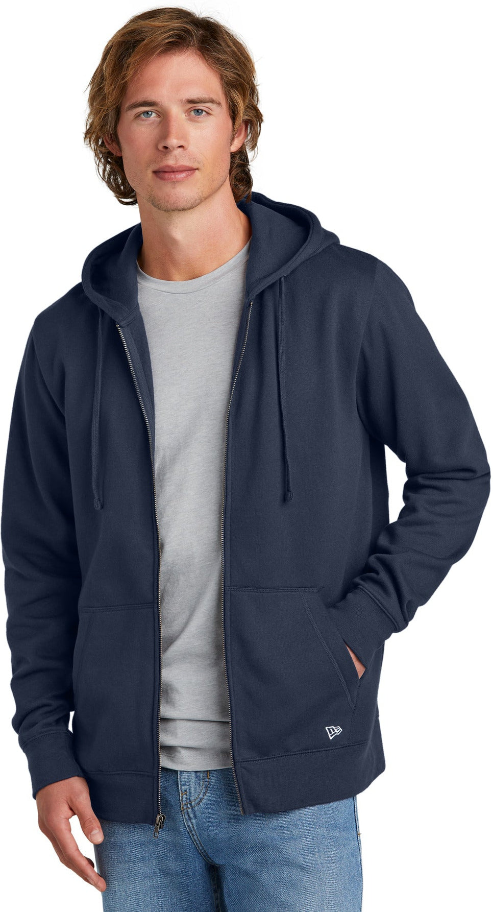 no-logo New Era Comeback Fleece Full-Zip Hoodie-New Era-Thread Logic
