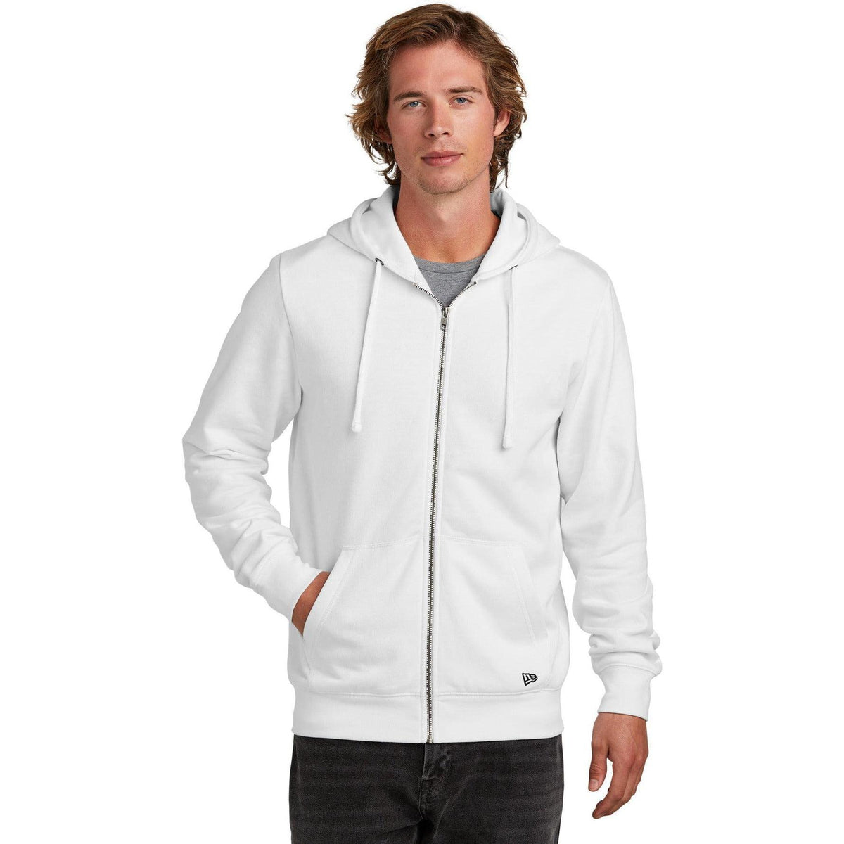 no-logo New Era Comeback Fleece Full-Zip Hoodie-New Era-Thread Logic