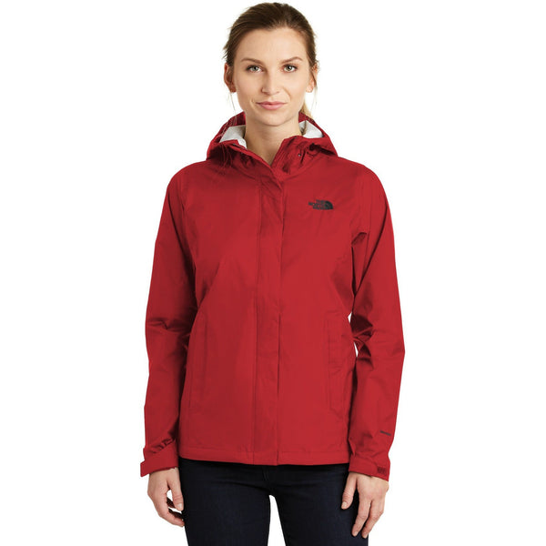 no-logo CLOSEOUT - The North Face Ladies DryVent Rain Jacket-The North Face-Rage Red-S-Thread Logic