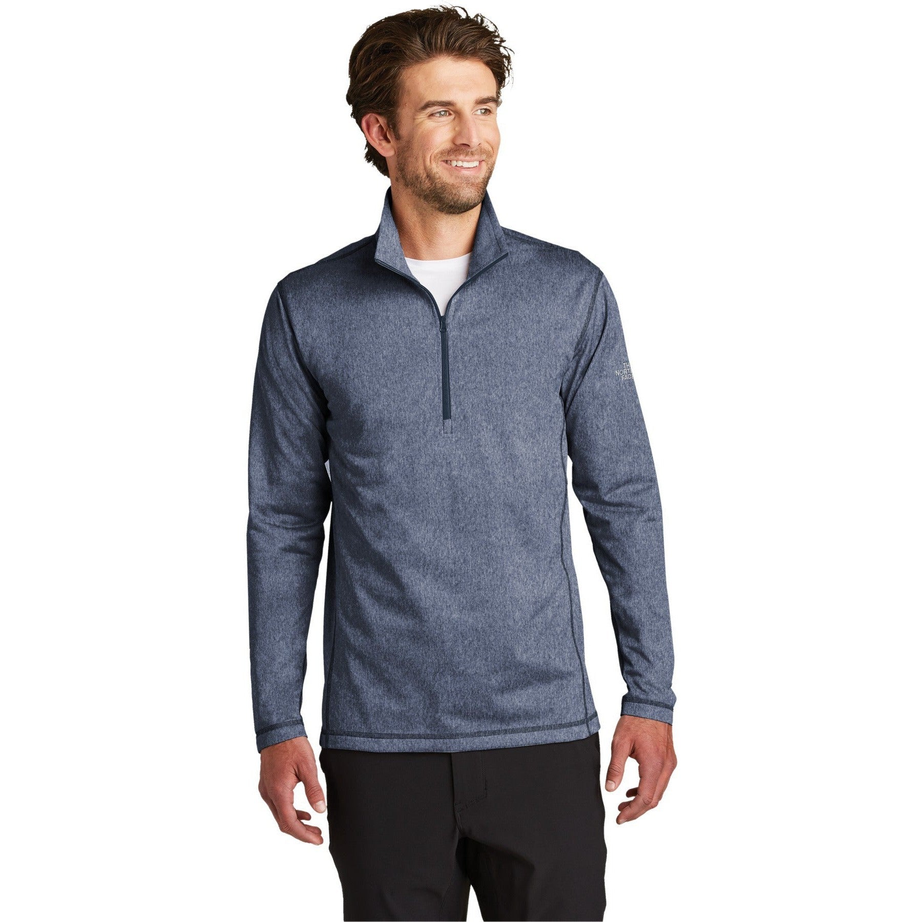 no-logo CLOSEOUT - The North Face Tech 1/4-Zip Fleece-The North Face-Urban Navy Heather-M-Thread Logic