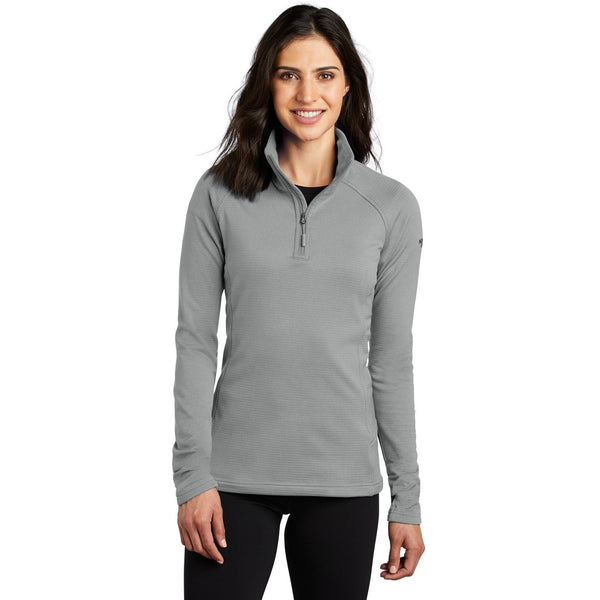 no-logo CLOSEOUT - The North Face Ladies Mountain Peaks 1/4-Zip Fleece-The North Face-Mid Grey-S-Thread Logic