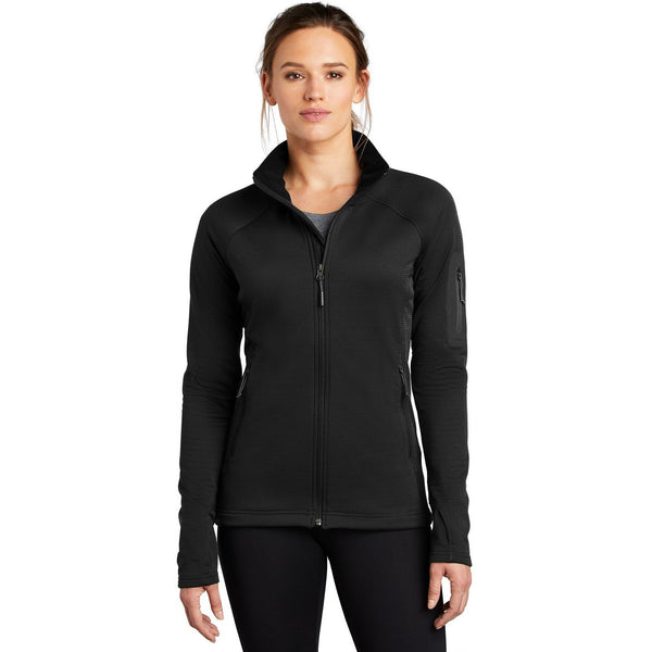 no-logo CLOSEOUT - The North Face Ladies Mountain Peaks Full-Zip Fleece Jacket-The North Face-TNF Black-S-Thread Logic