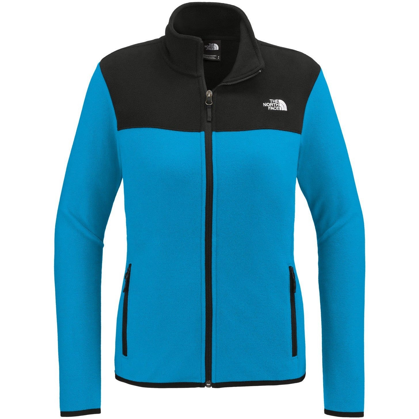 The North Face Ladies Glacier Full-Zip Fleece Jacket-The North Face-Hero Blue/TNF Black-S-Thread Logic