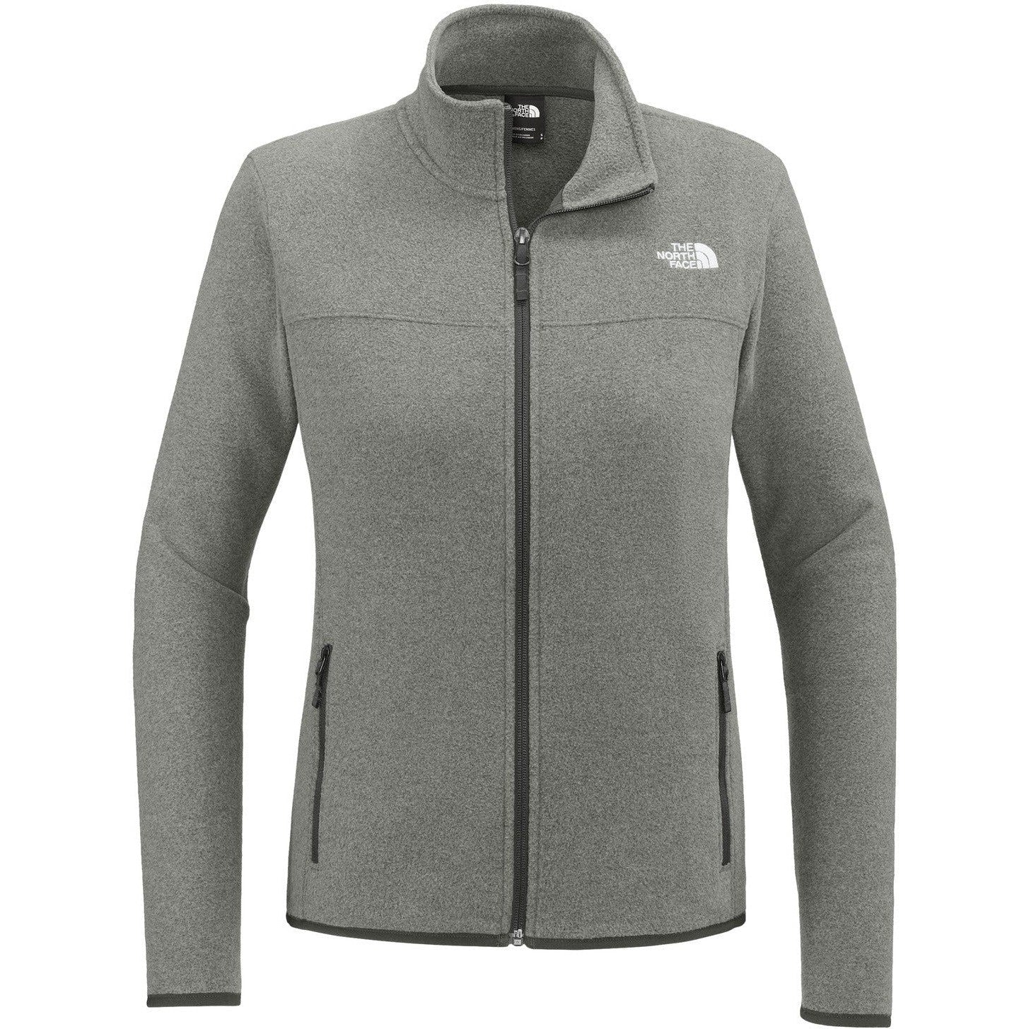 The North Face Ladies Glacier Full-Zip Fleece Jacket-The North Face-TNF Medium Grey Heather-S-Thread Logic