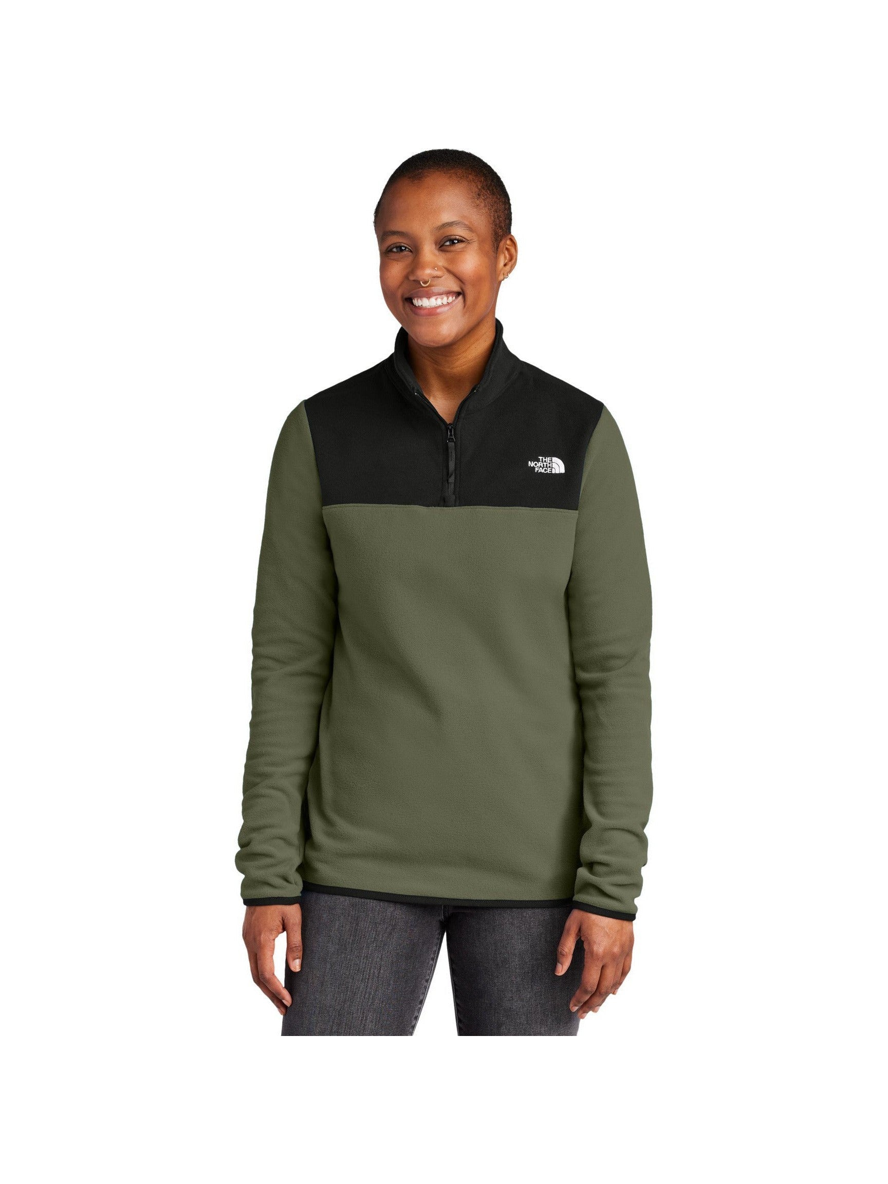 no-logo The North Face Ladies Glacier 1/4-Zip Fleece-The North Face-Thread Logic