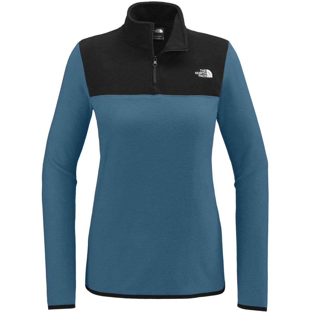 12 Promotional The North Face NF0A7V4M Ladies Glacier 1 4 Zip Fleece Hero Blue TNF Black S