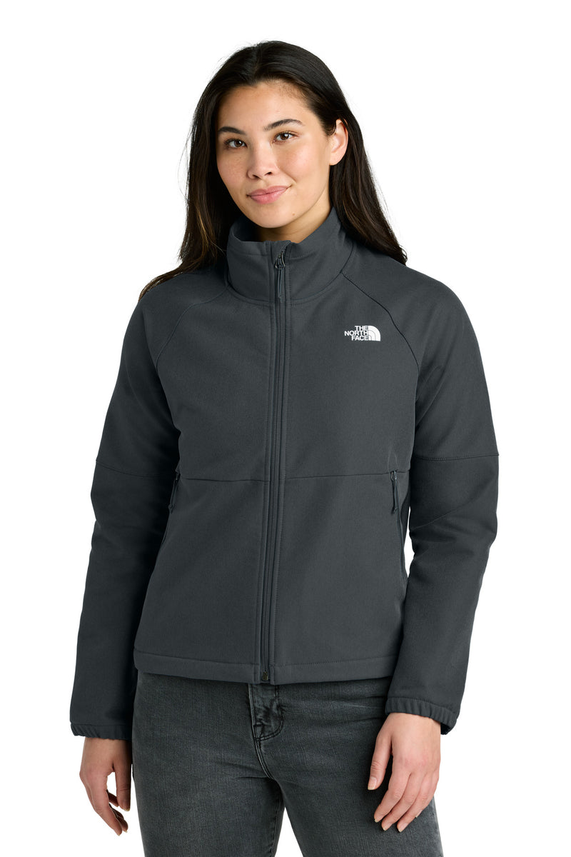 Custom The North Face Womens Barr Lake Soft Shell Custom Jackets Asphalt Grey Dark Heather