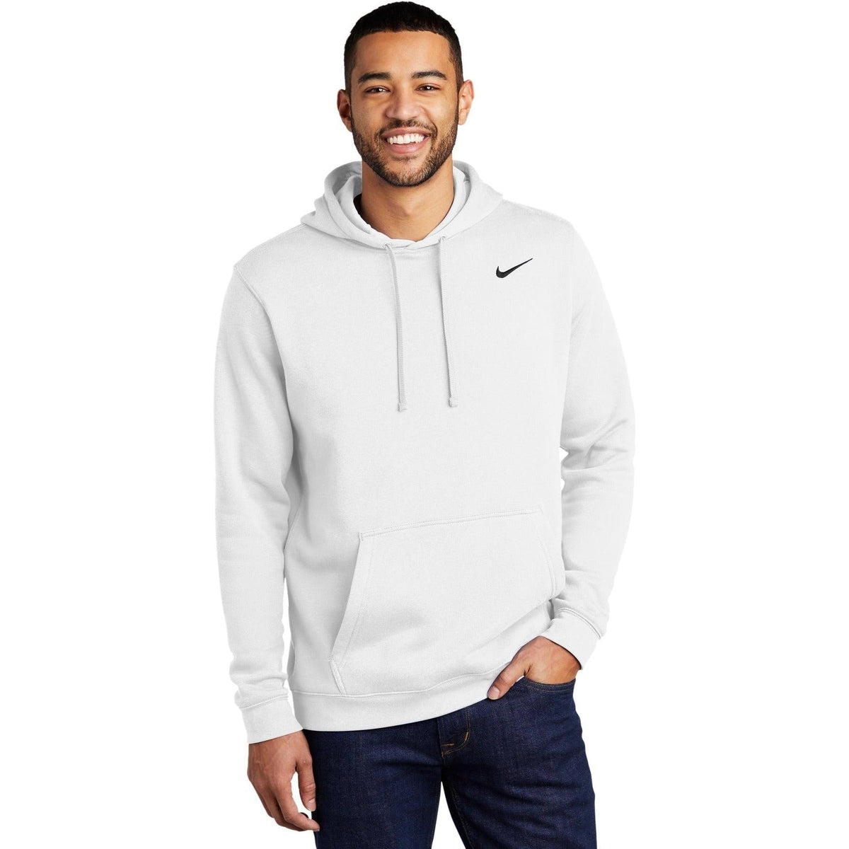 no-logo NIKE Club Fleece Pullover Hoodie-Regular-NIKE-Thread Logic