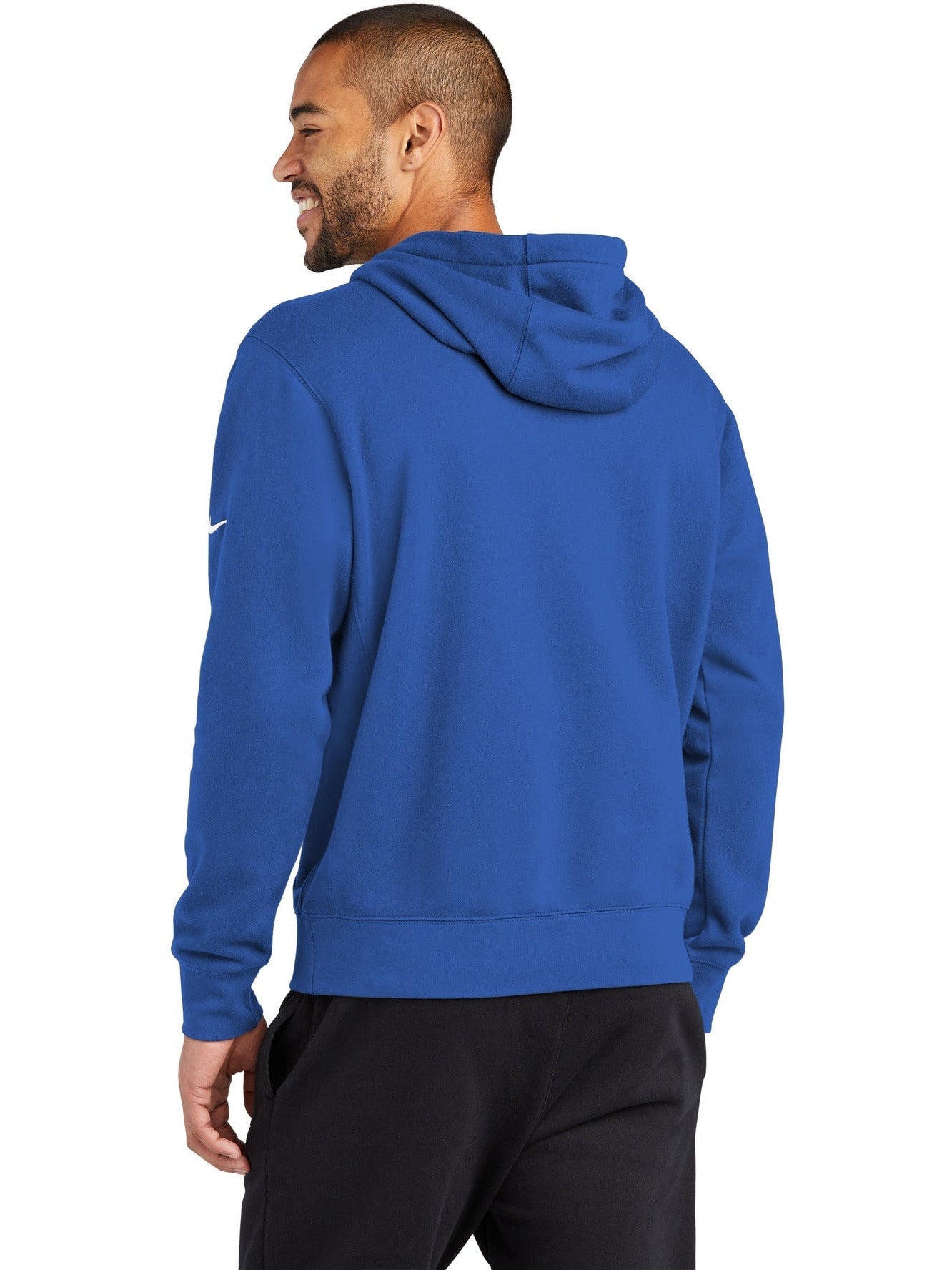 no-logo NIKE Club Fleece Sleeve Swoosh Pullover Hoodie-Regular-NIKE-Thread Logic