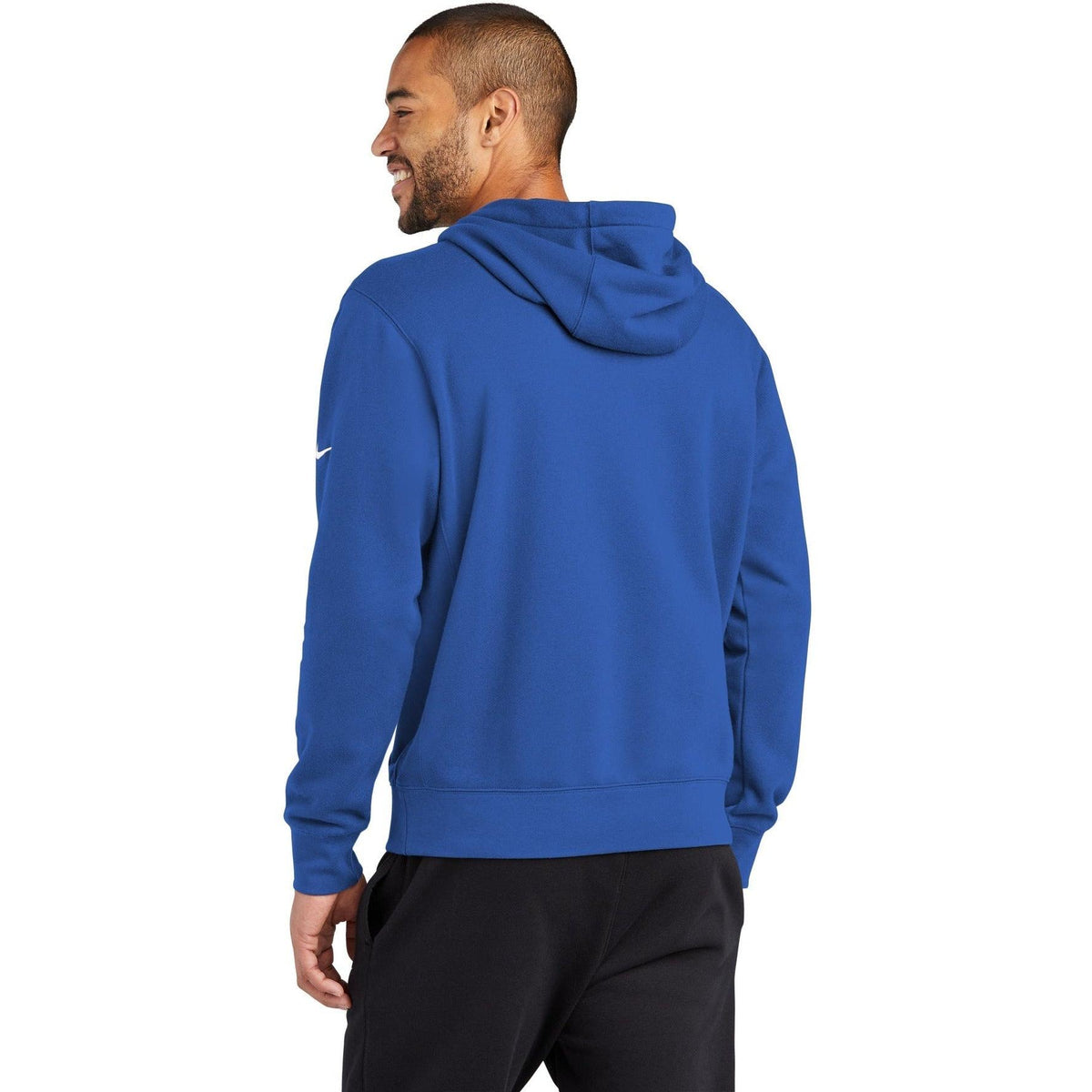 no-logo NIKE Club Fleece Sleeve Swoosh Pullover Hoodie-Regular-NIKE-Thread Logic