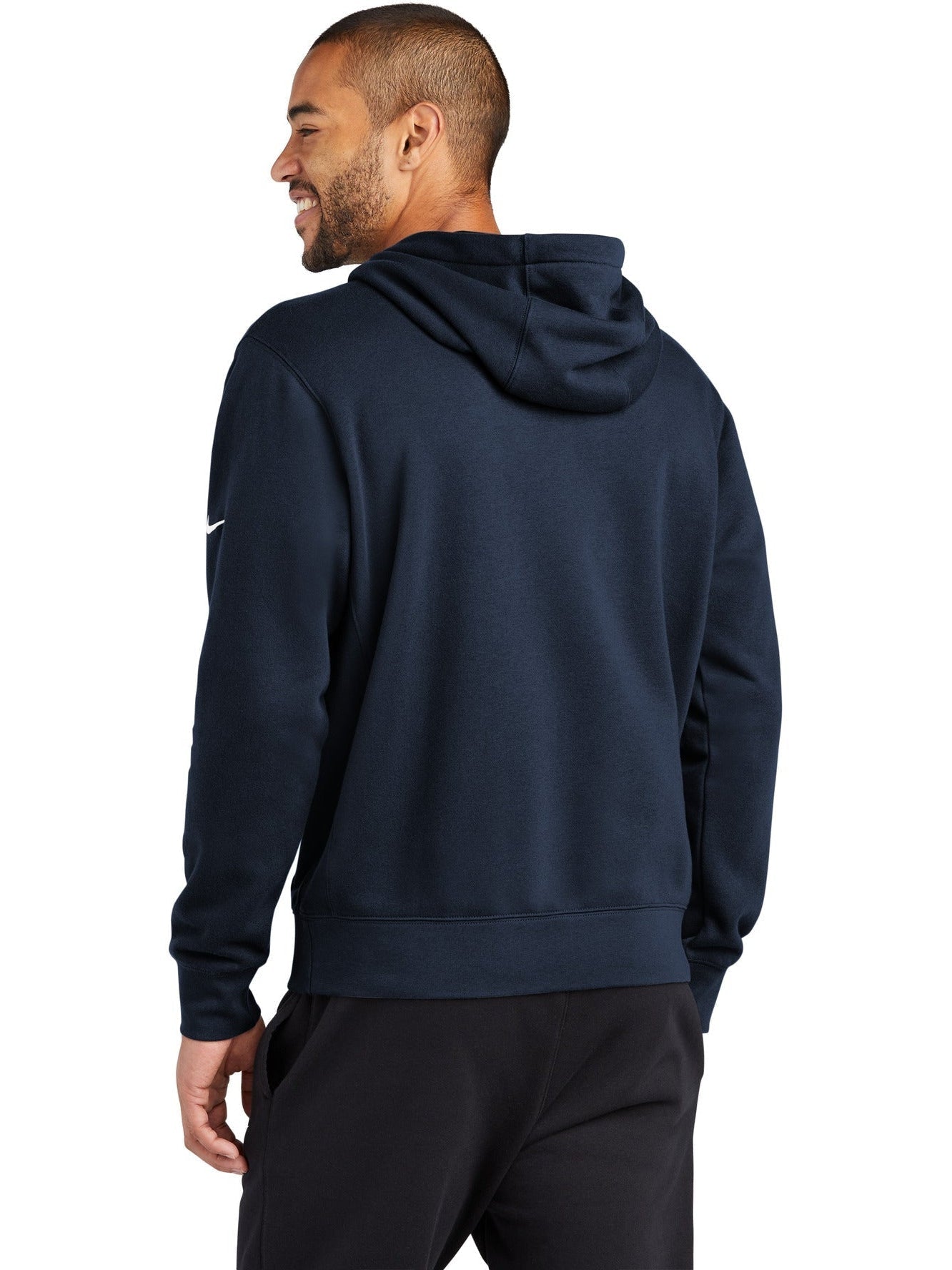 no-logo NIKE Club Fleece Sleeve Swoosh Pullover Hoodie-Regular-NIKE-Thread Logic