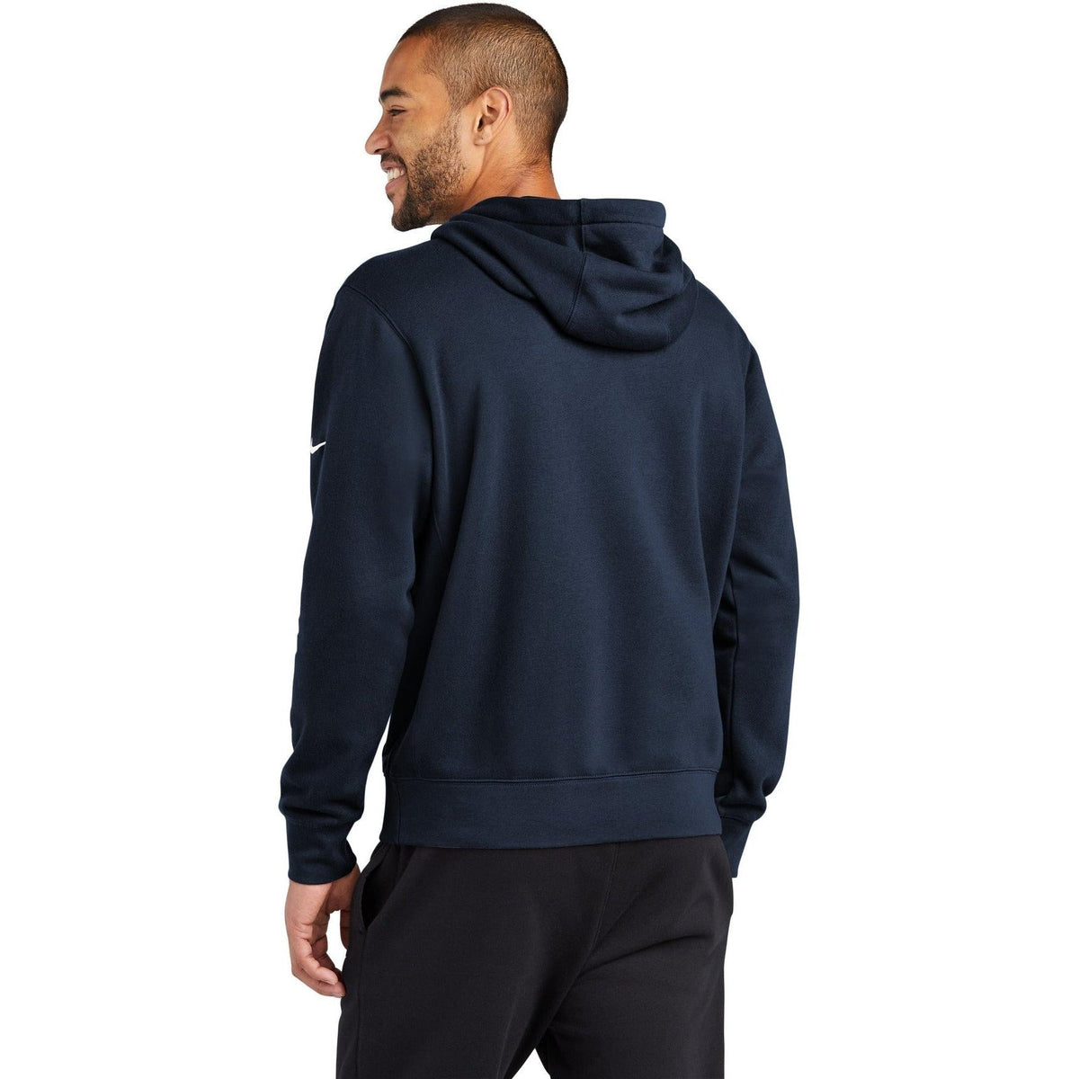 no-logo NIKE Club Fleece Sleeve Swoosh Pullover Hoodie-Regular-NIKE-Thread Logic