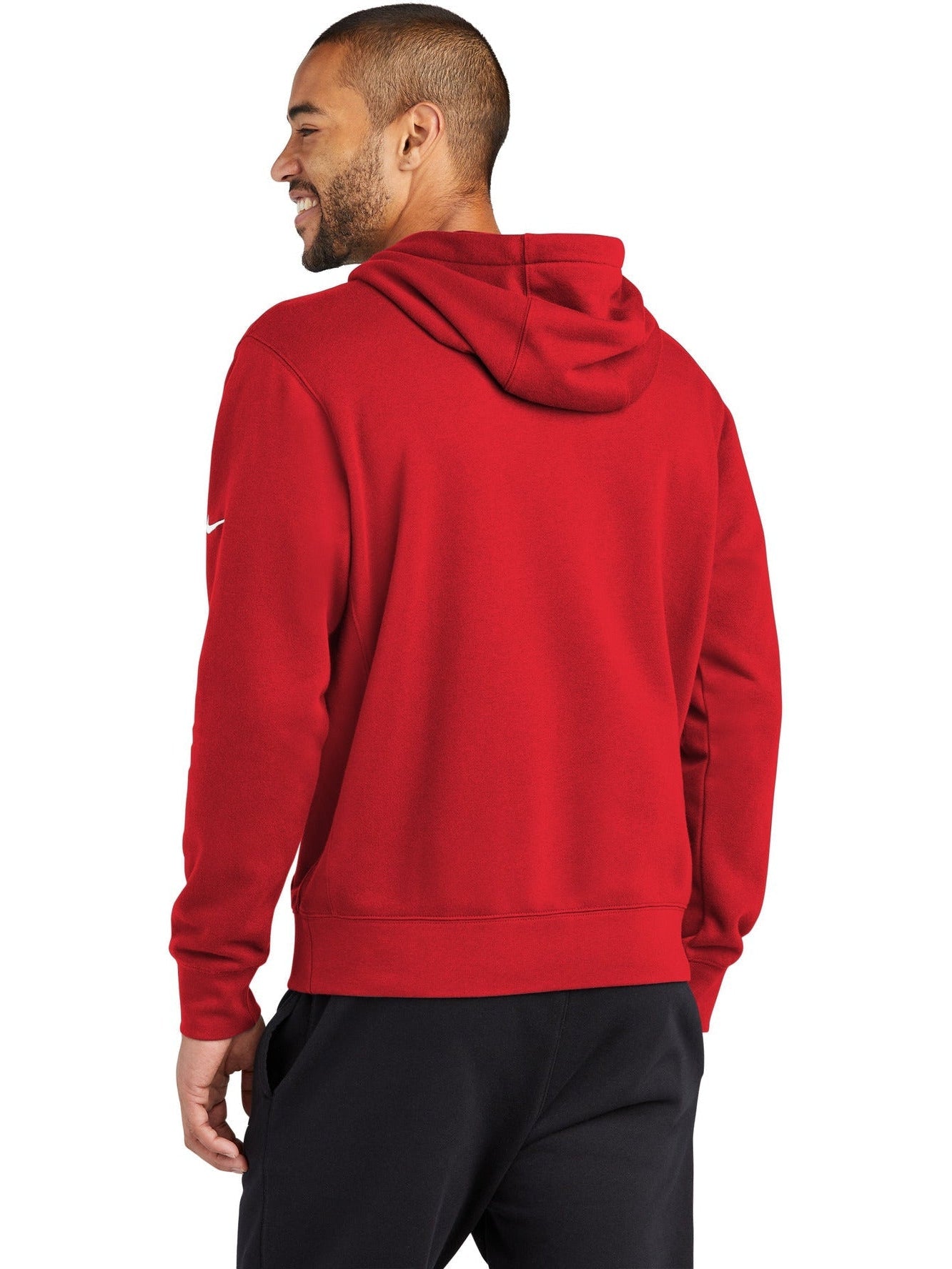 no-logo NIKE Club Fleece Sleeve Swoosh Pullover Hoodie-Regular-NIKE-Thread Logic