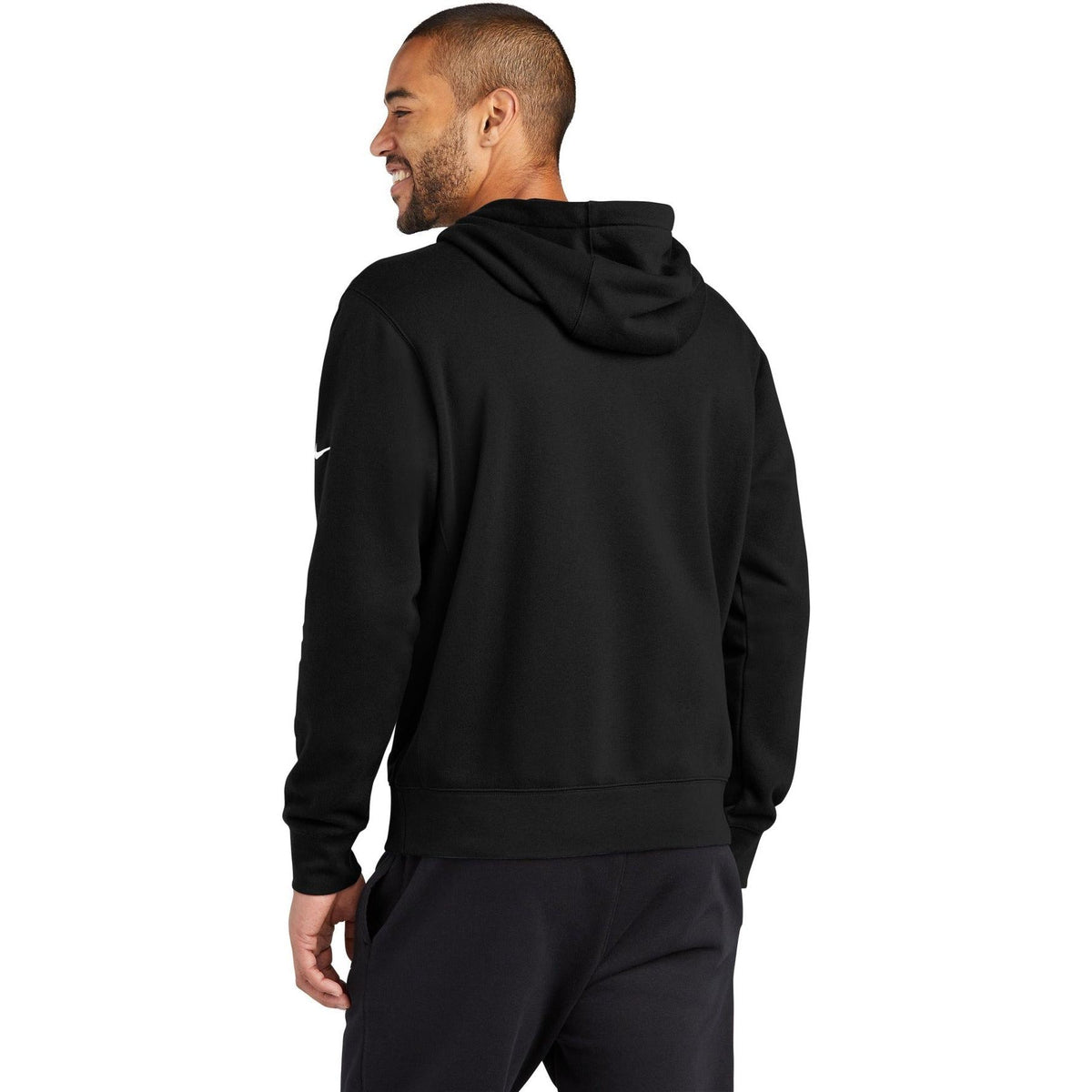 no-logo NIKE Club Fleece Sleeve Swoosh Pullover Hoodie-Regular-NIKE-Thread Logic