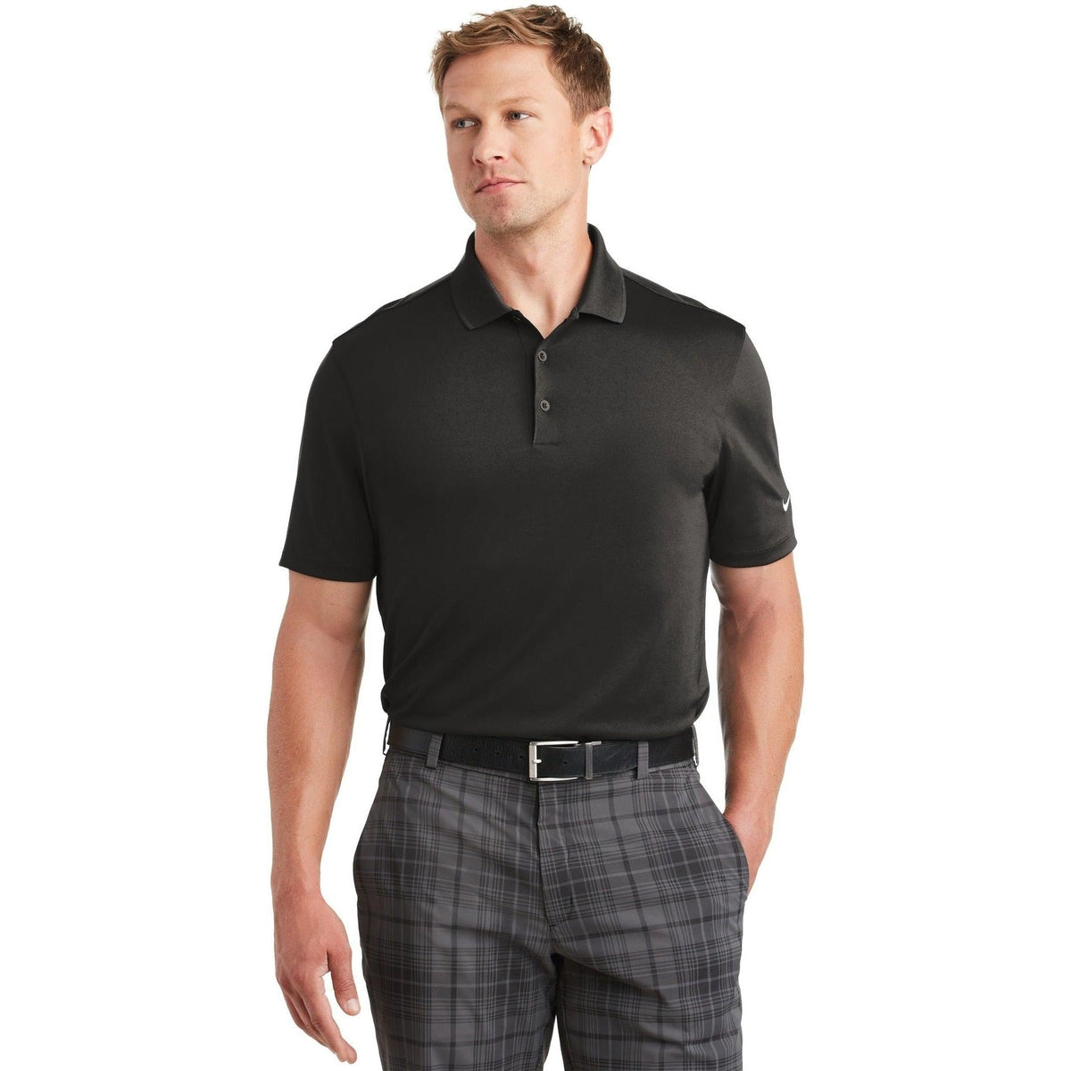 no-logo NIKE Dri-FIT Classic Fit Players Polo with Flat Knit Collar-Regular-NIKE-Thread Logic