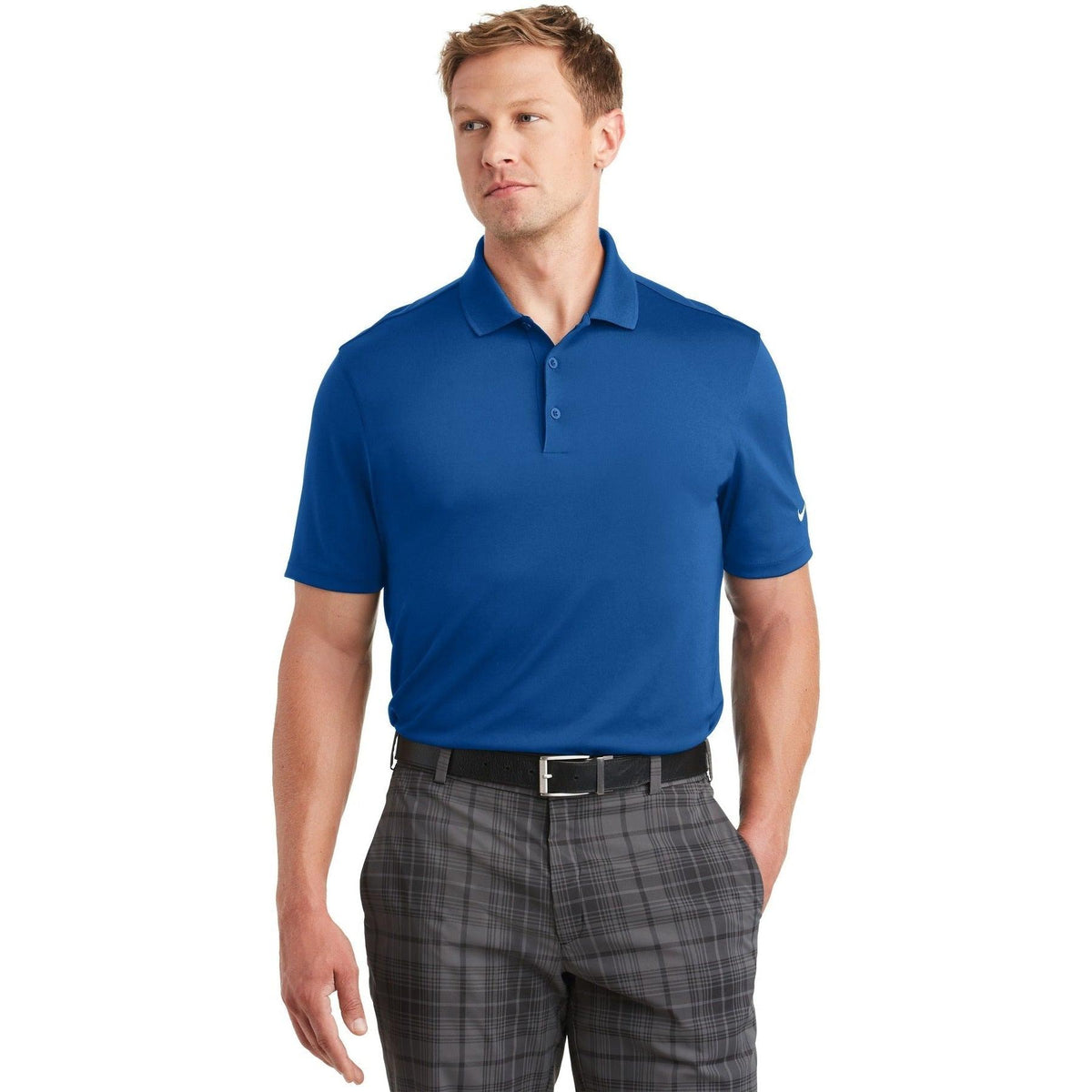 no-logo NIKE Dri-FIT Classic Fit Players Polo with Flat Knit Collar-Regular-NIKE-Thread Logic