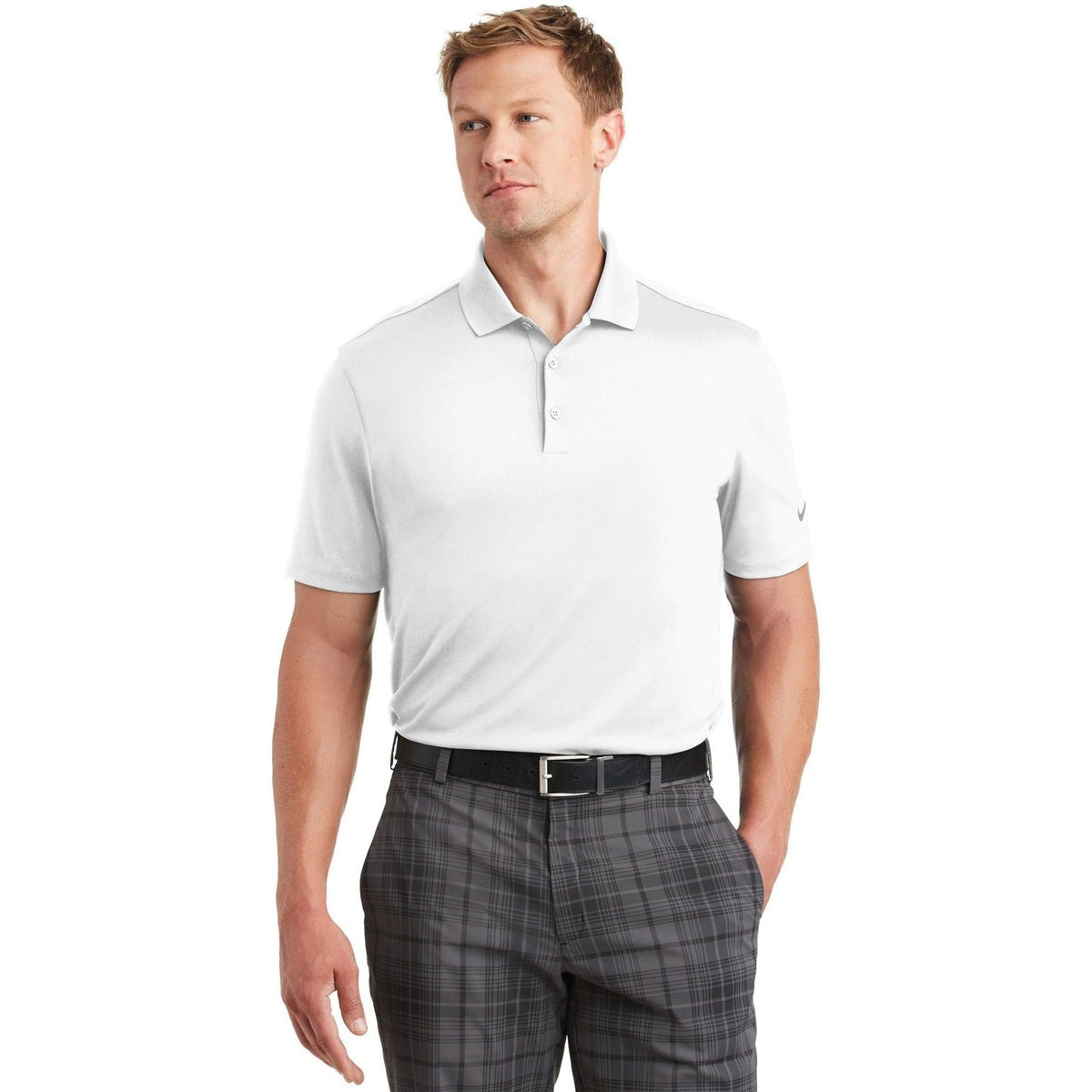 no-logo NIKE Dri-FIT Classic Fit Players Polo with Flat Knit Collar-Regular-NIKE-Thread Logic