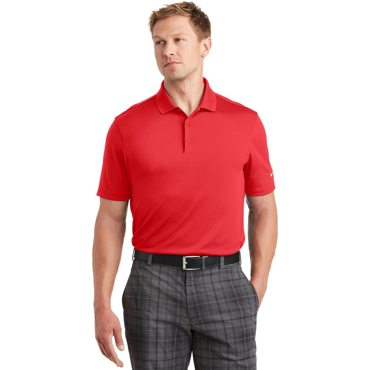 no-logo NIKE Dri-FIT Classic Fit Players Polo with Flat Knit Collar-Regular-NIKE-Thread Logic