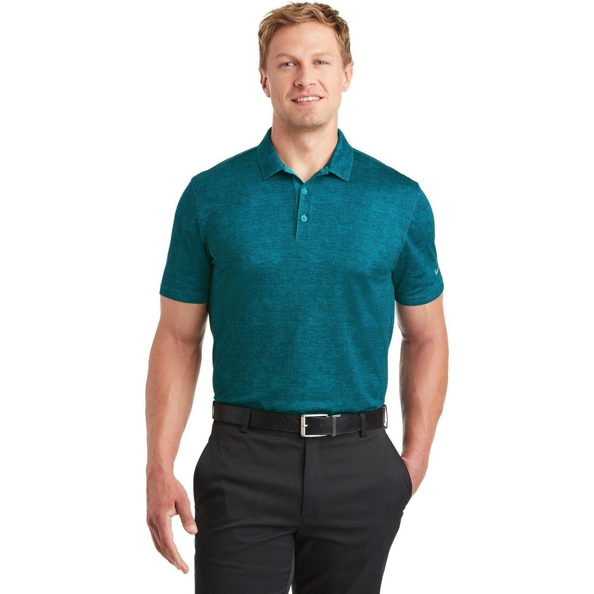 no-logo NIKE Dri-FIT Crosshatch Polo-Active-Nike-Thread Logic
