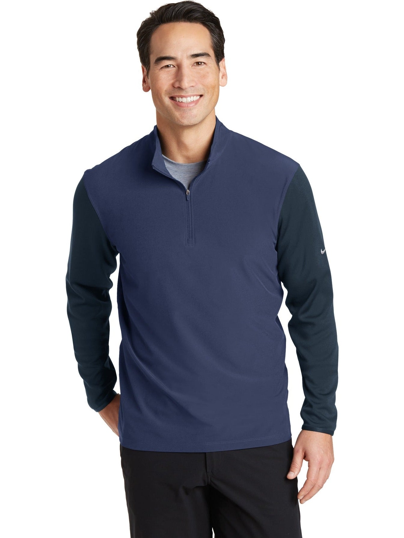 no-logo NIKE Dri-FIT Fabric Mix 1/2-Zip Cover-Up-Active-NIKE-Thread Logic