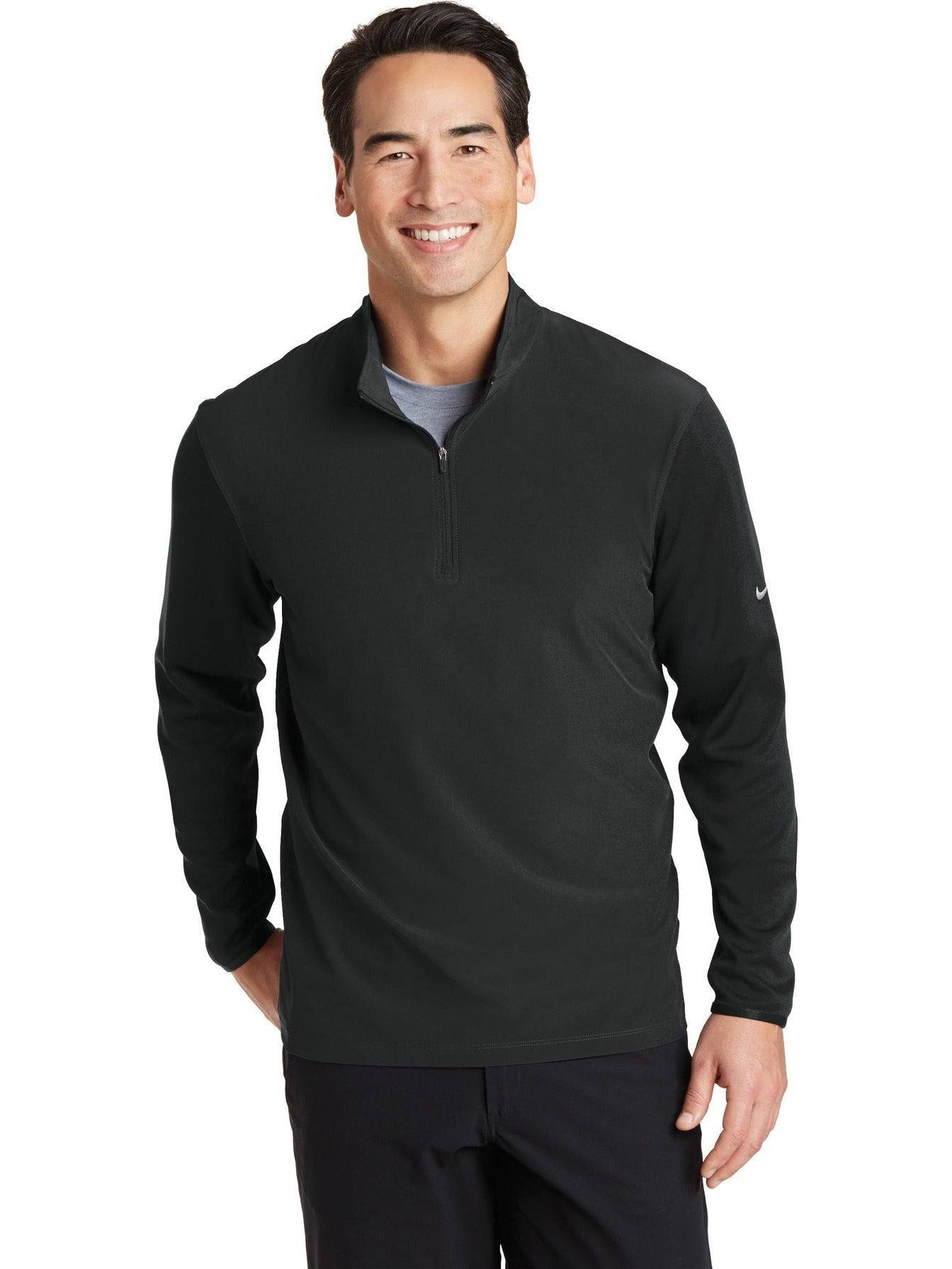 no-logo NIKE Dri-FIT Fabric Mix 1/2-Zip Cover-Up-Active-NIKE-Thread Logic