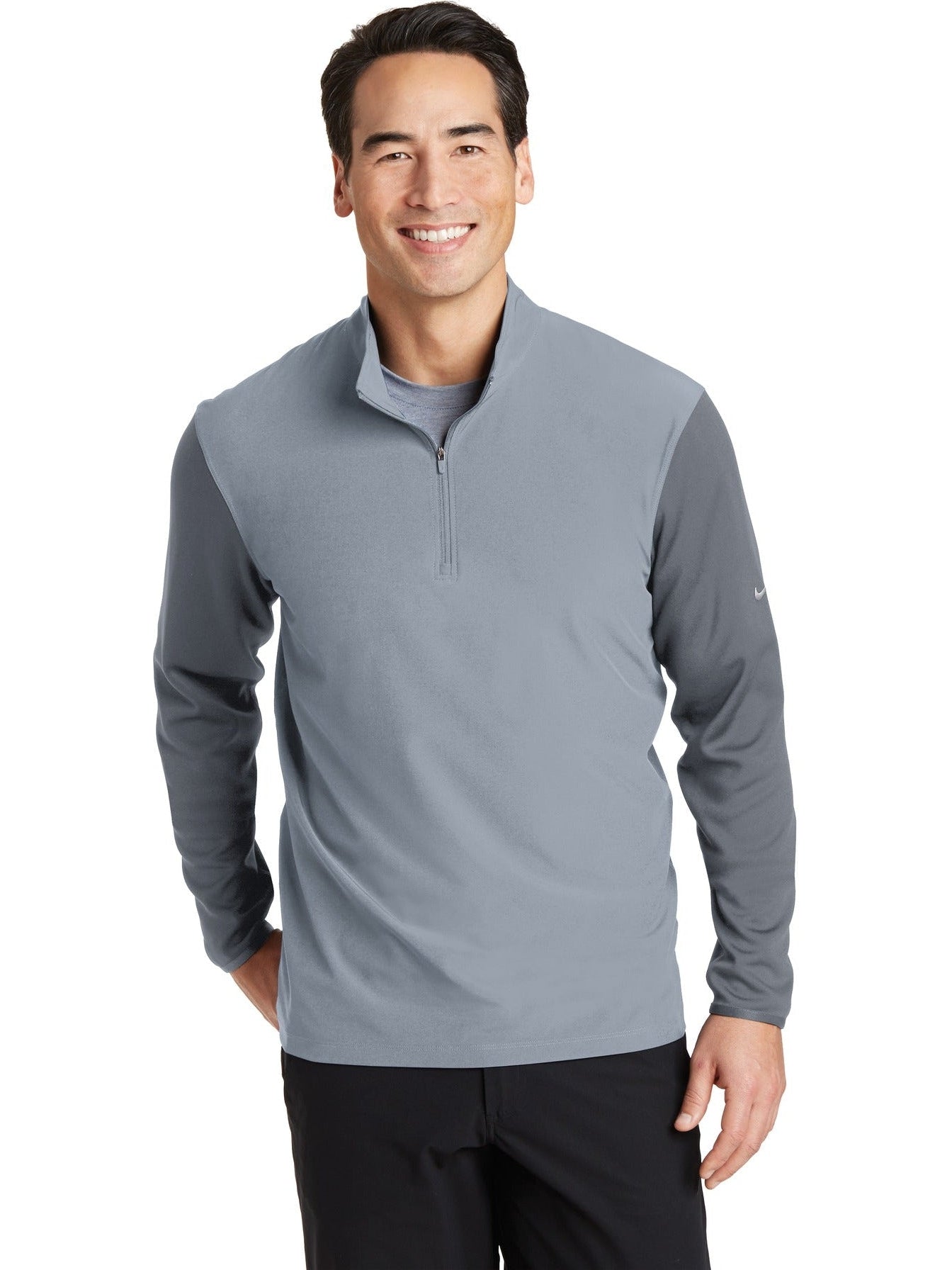 no-logo NIKE Dri-FIT Fabric Mix 1/2-Zip Cover-Up-Active-NIKE-Thread Logic