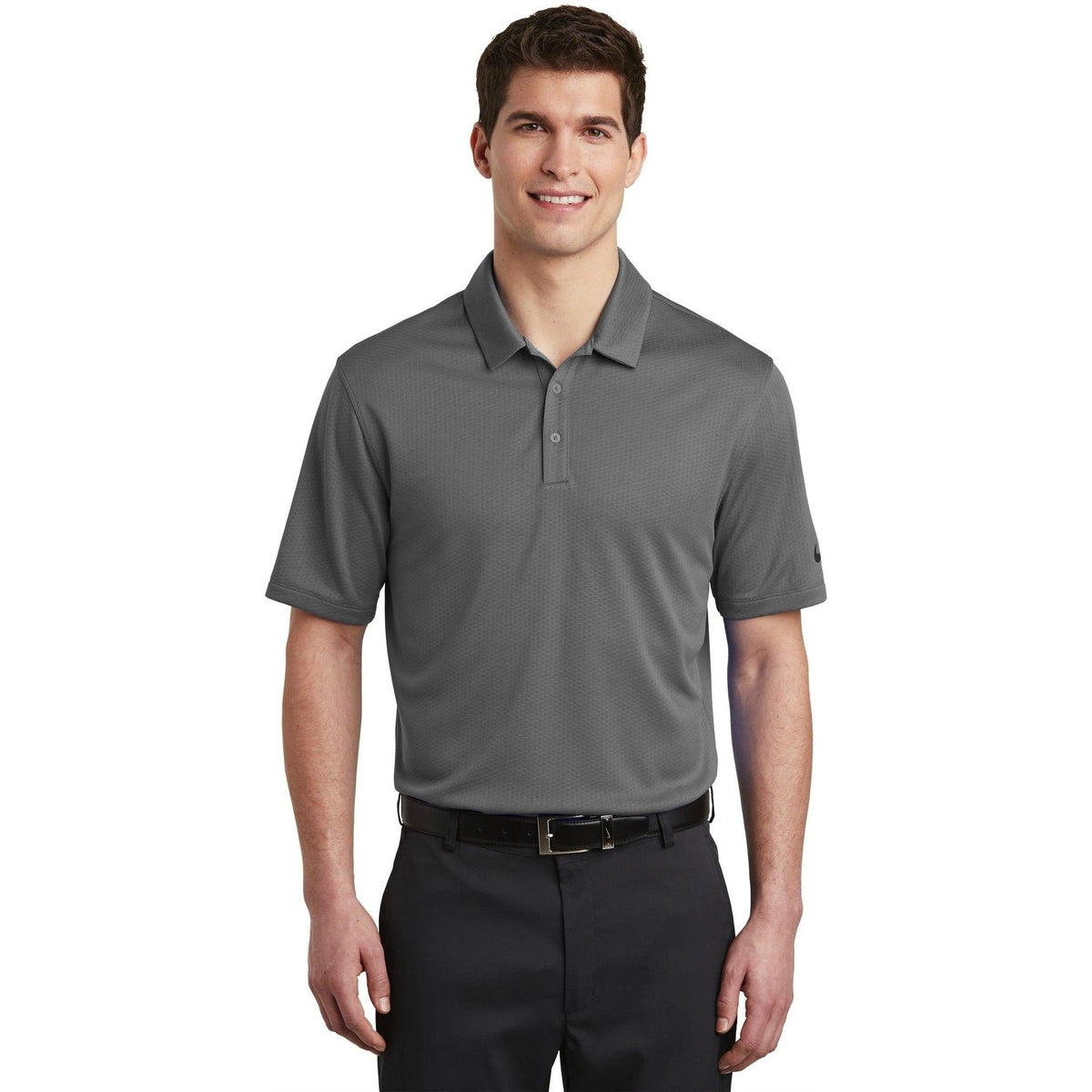 no-logo NIKE Dri-FIT Hex Textured Polo-Regular-Nike-Thread Logic