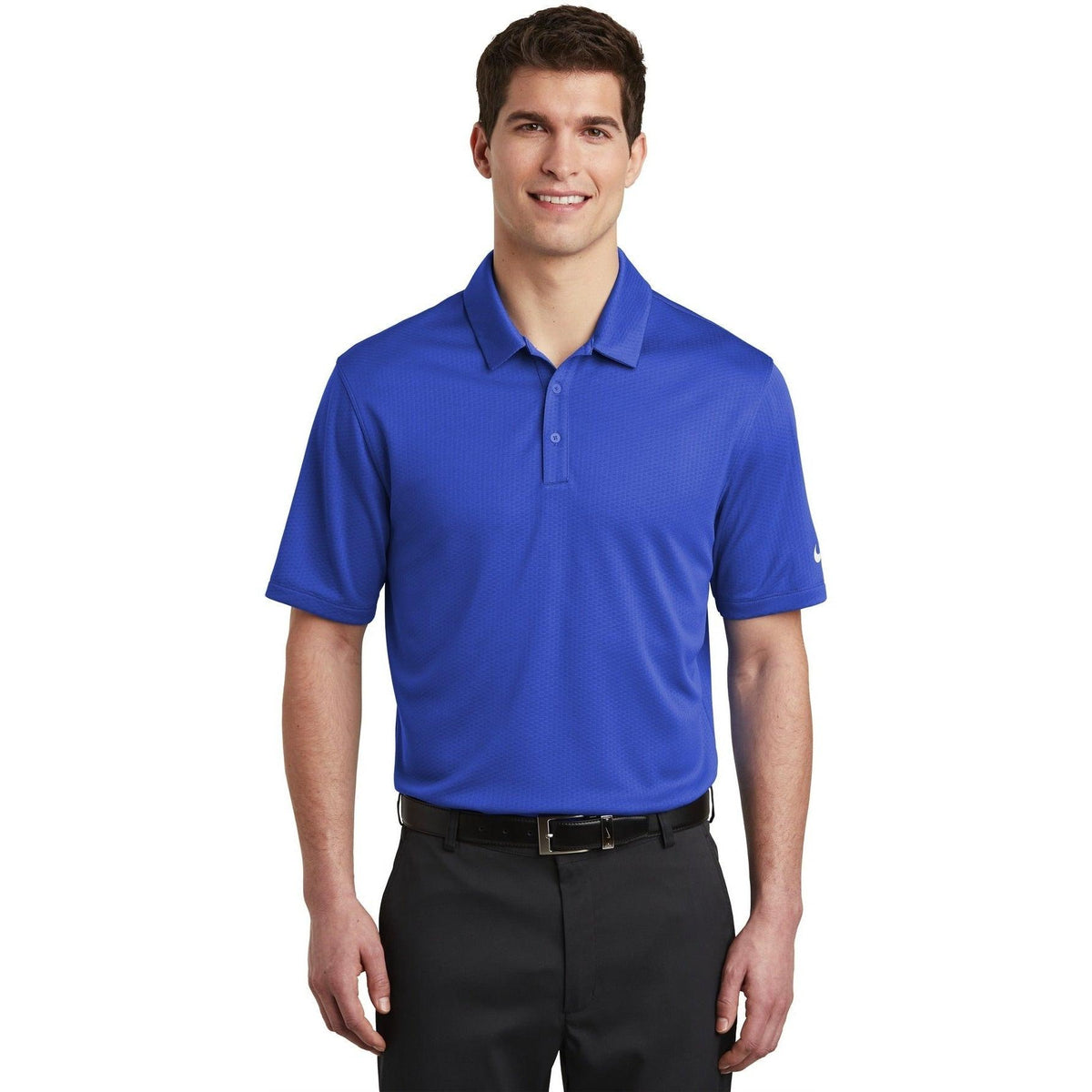 no-logo NIKE Dri-FIT Hex Textured Polo-Regular-Nike-Thread Logic
