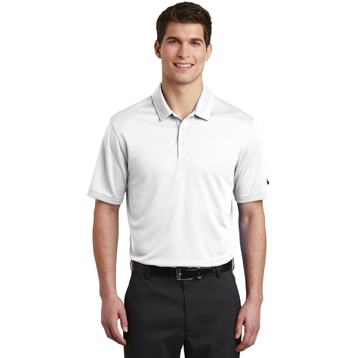 no-logo NIKE Dri-FIT Hex Textured Polo-Regular-Nike-Thread Logic