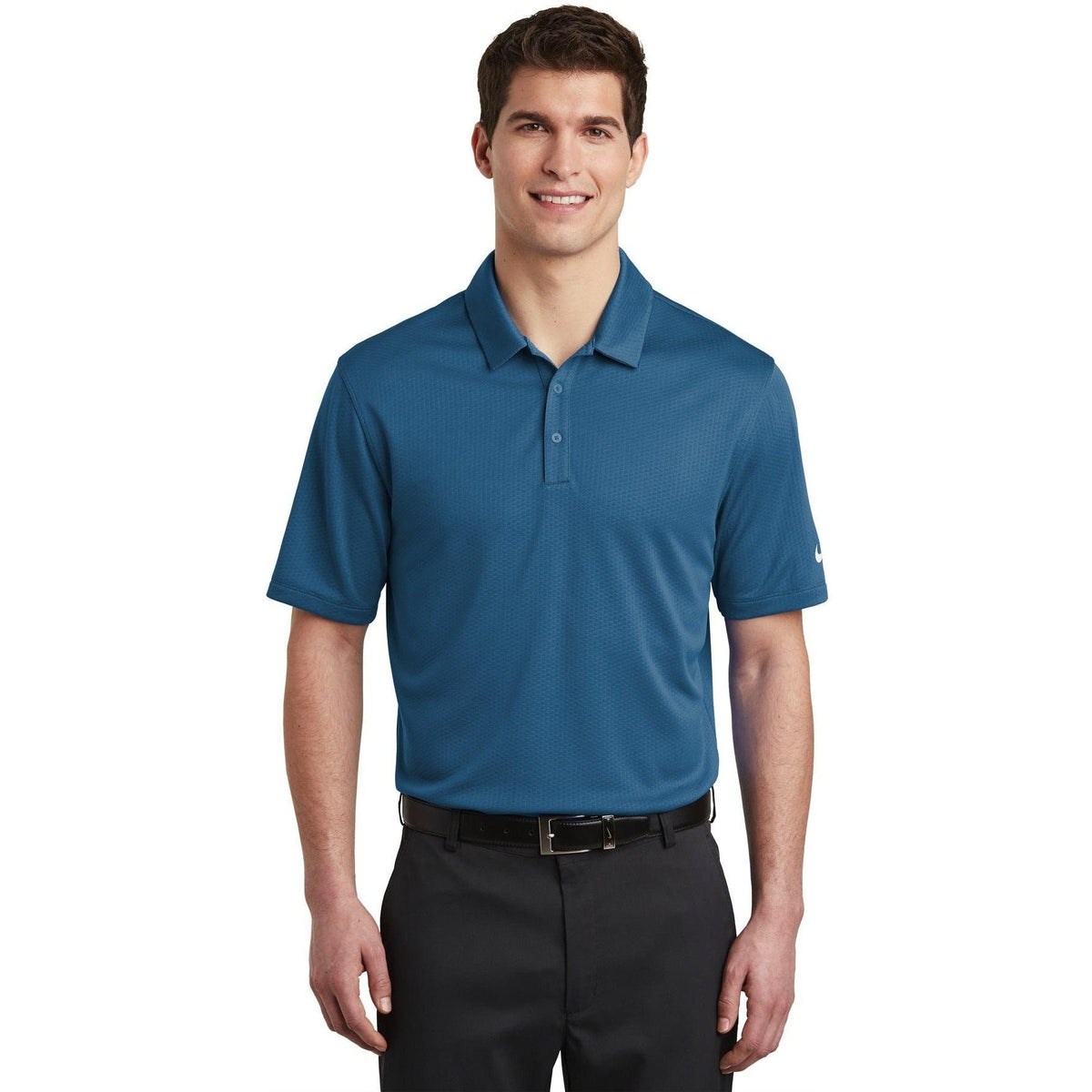 no-logo NIKE Dri-FIT Hex Textured Polo-Regular-Nike-Thread Logic