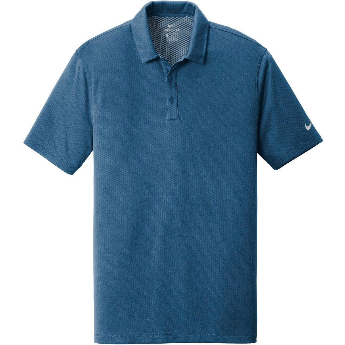 no-logo NIKE Dri-FIT Hex Textured Polo-Regular-Nike-Court Blue-XS-Thread Logic