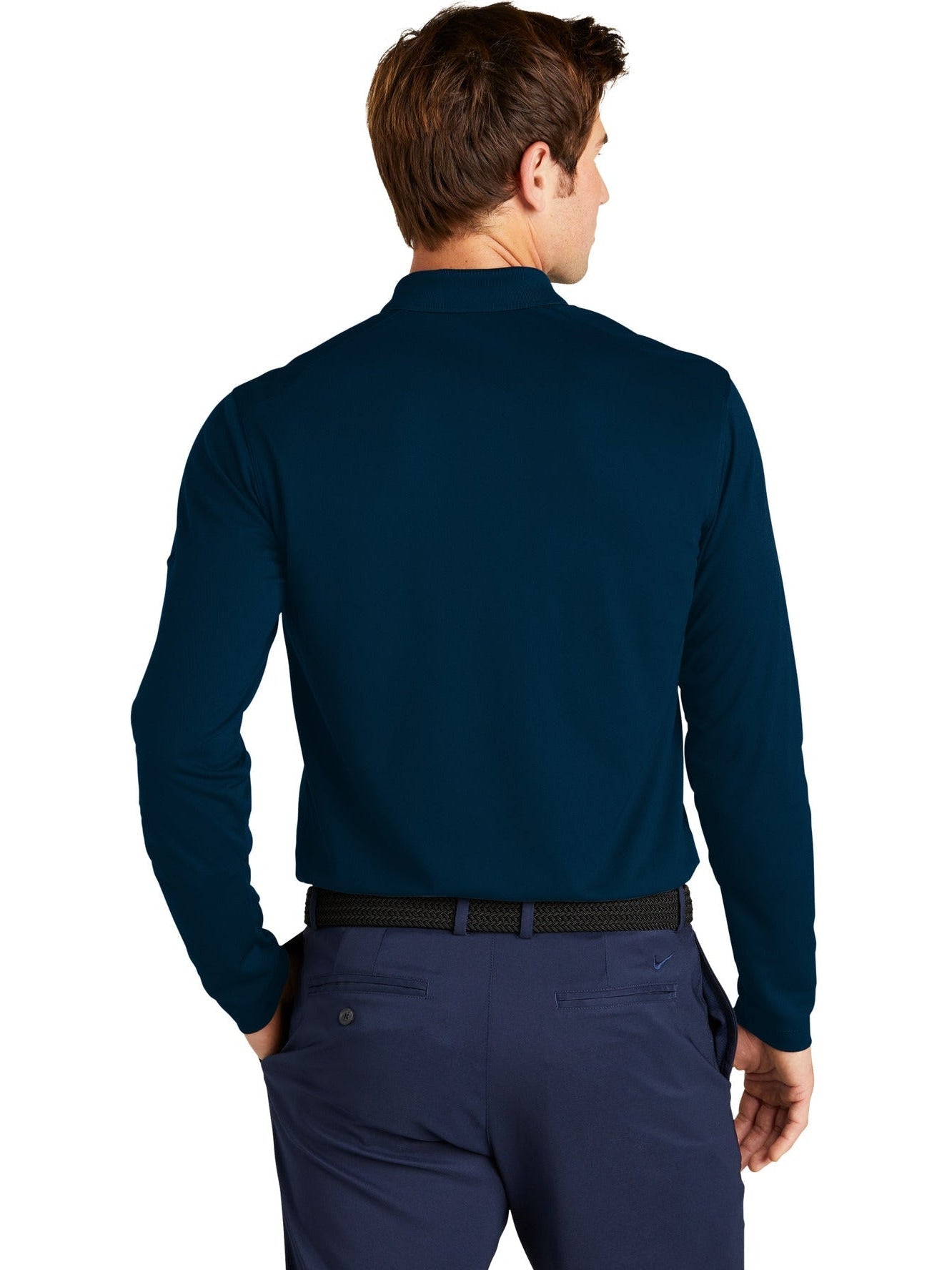 no-logo NIKE Dri-FIT Micro Pique 2.0 Long Sleeve Polo-Regular-NIKE-Thread Logic