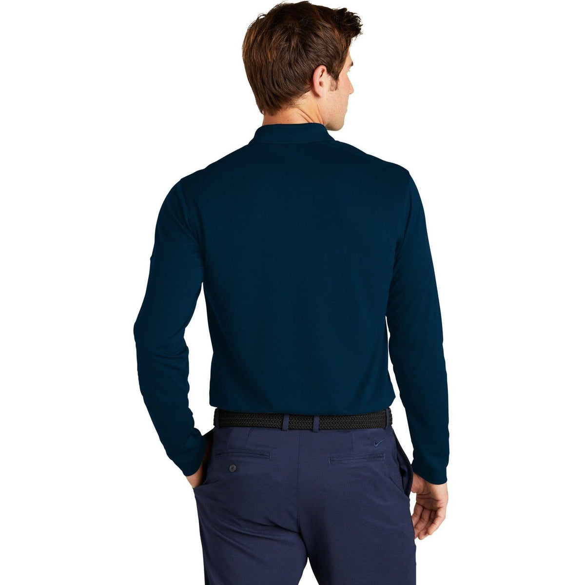 no-logo NIKE Dri-FIT Micro Pique 2.0 Long Sleeve Polo-Regular-NIKE-Thread Logic